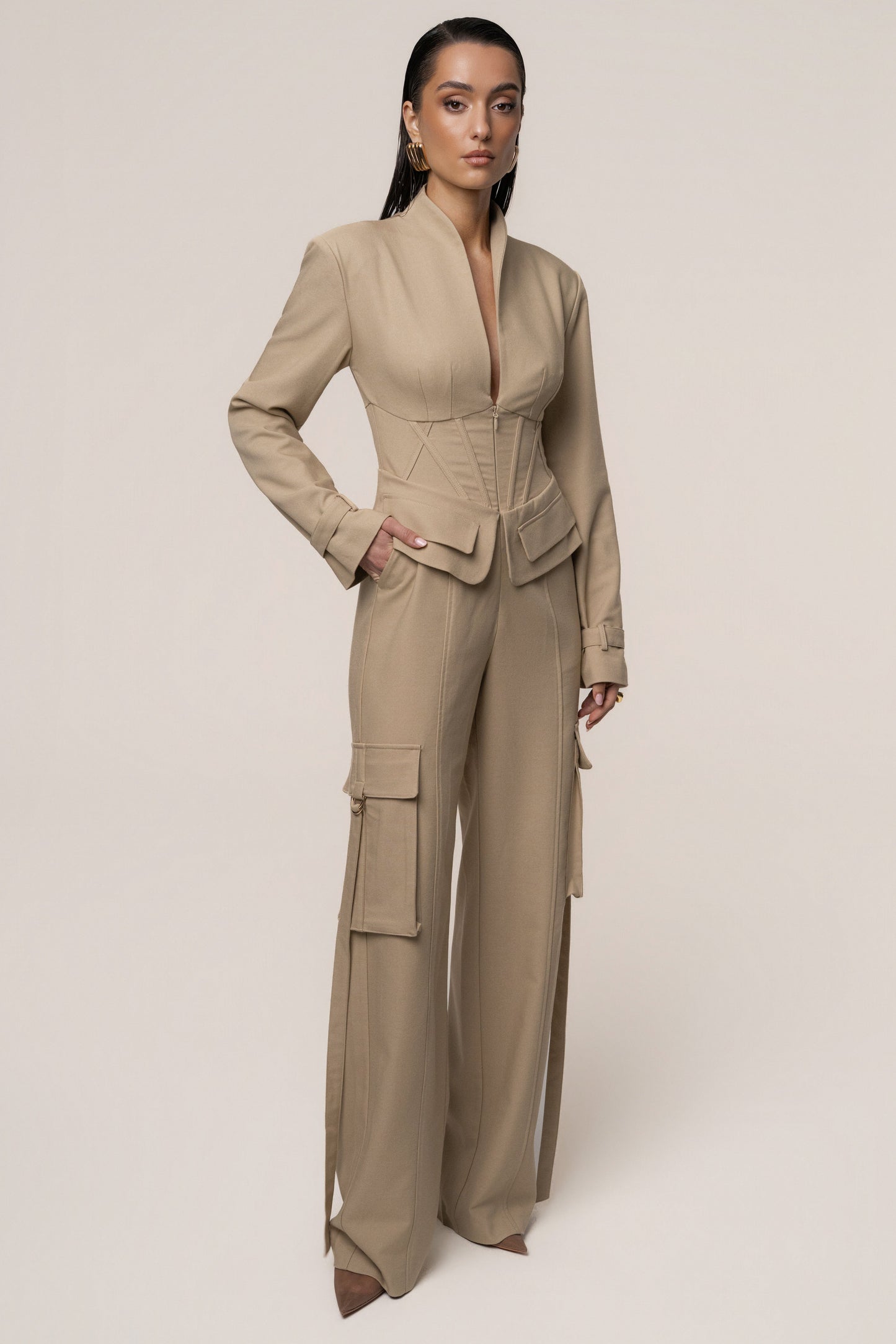 Stone Day Off Cargo Jumpsuit JLUXLABEL