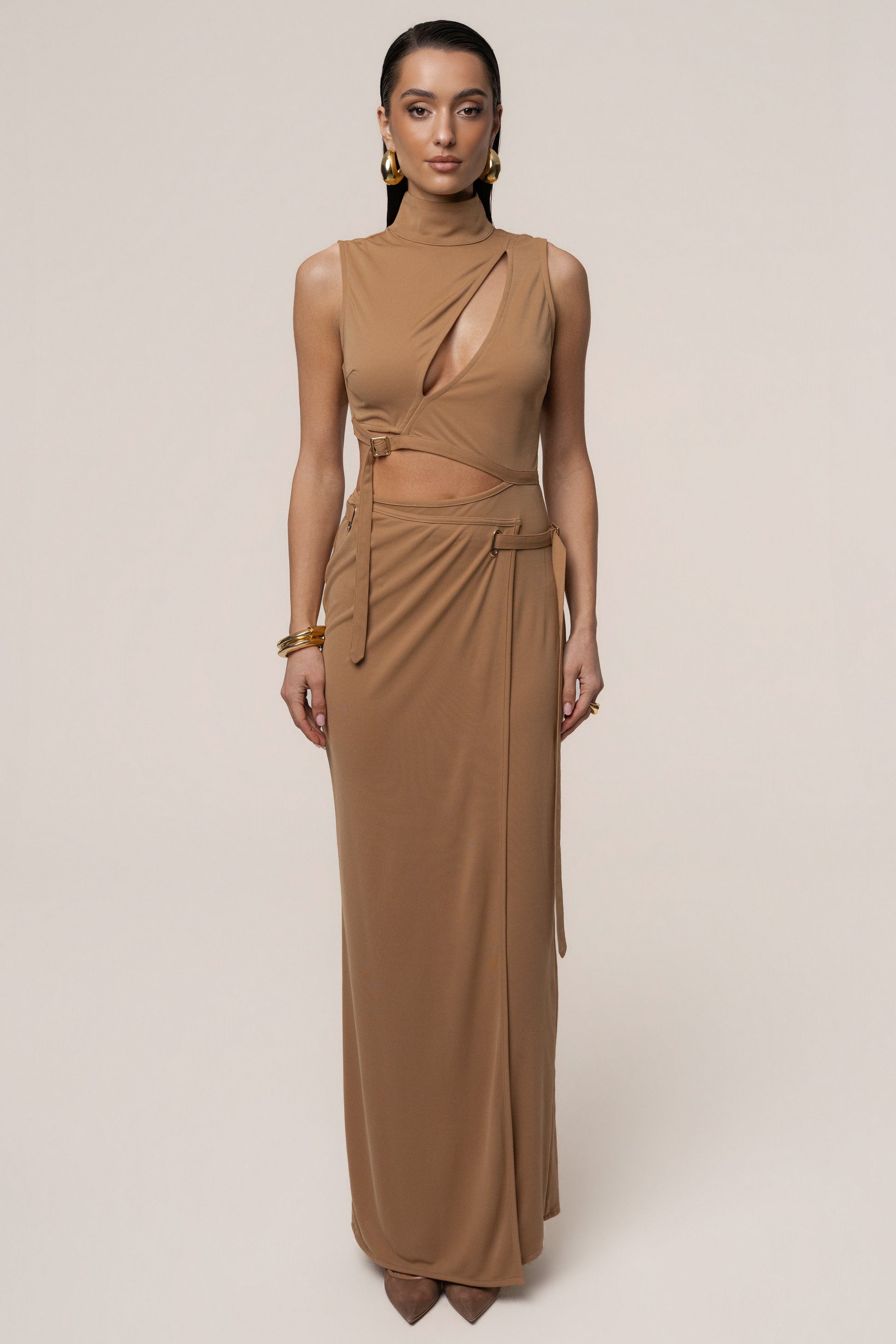 Tan Behind The Scenes Dress JLUXLABEL