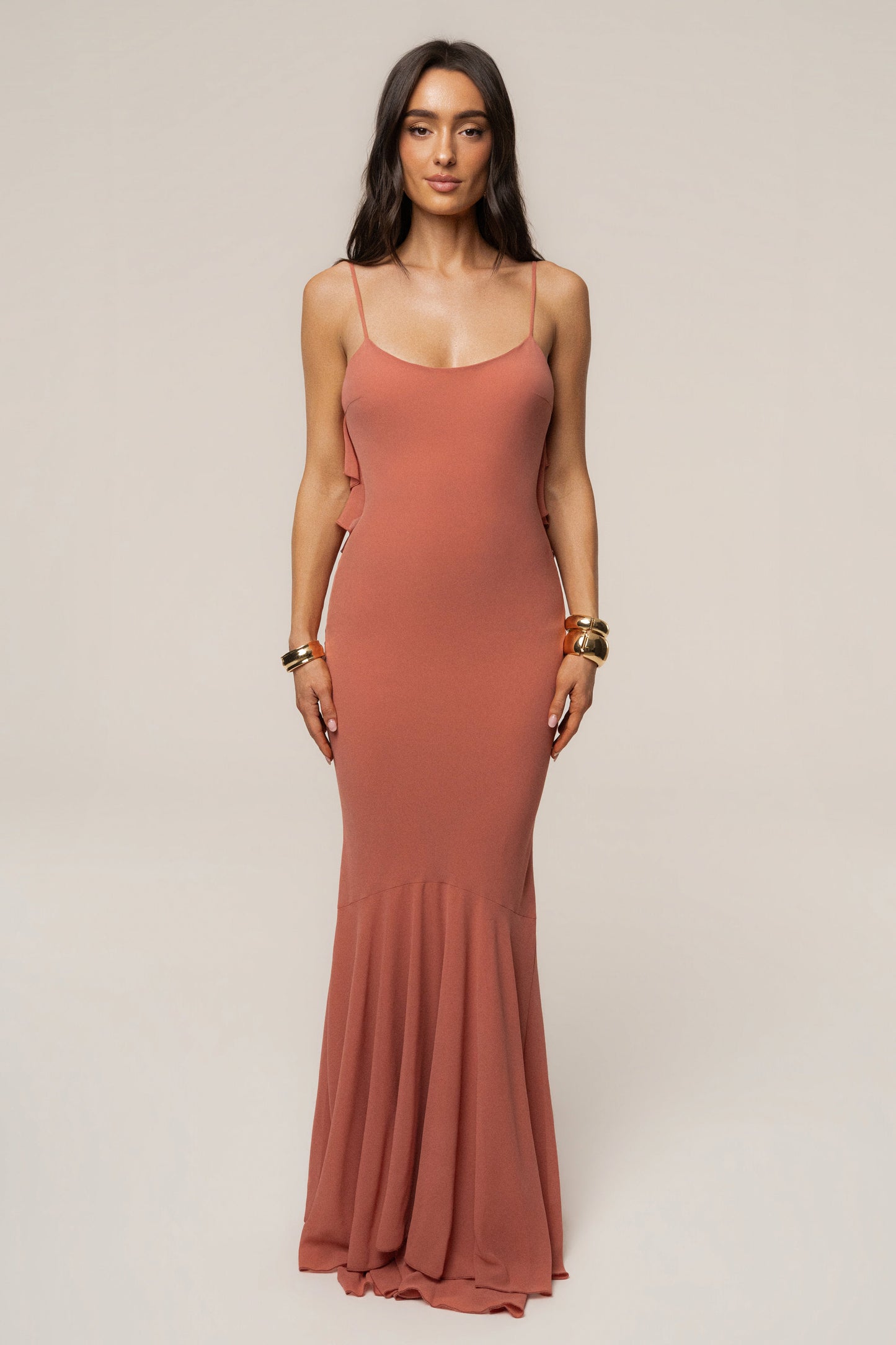 Peach  Midnight Romance Maxi Dress JLUXLABEL