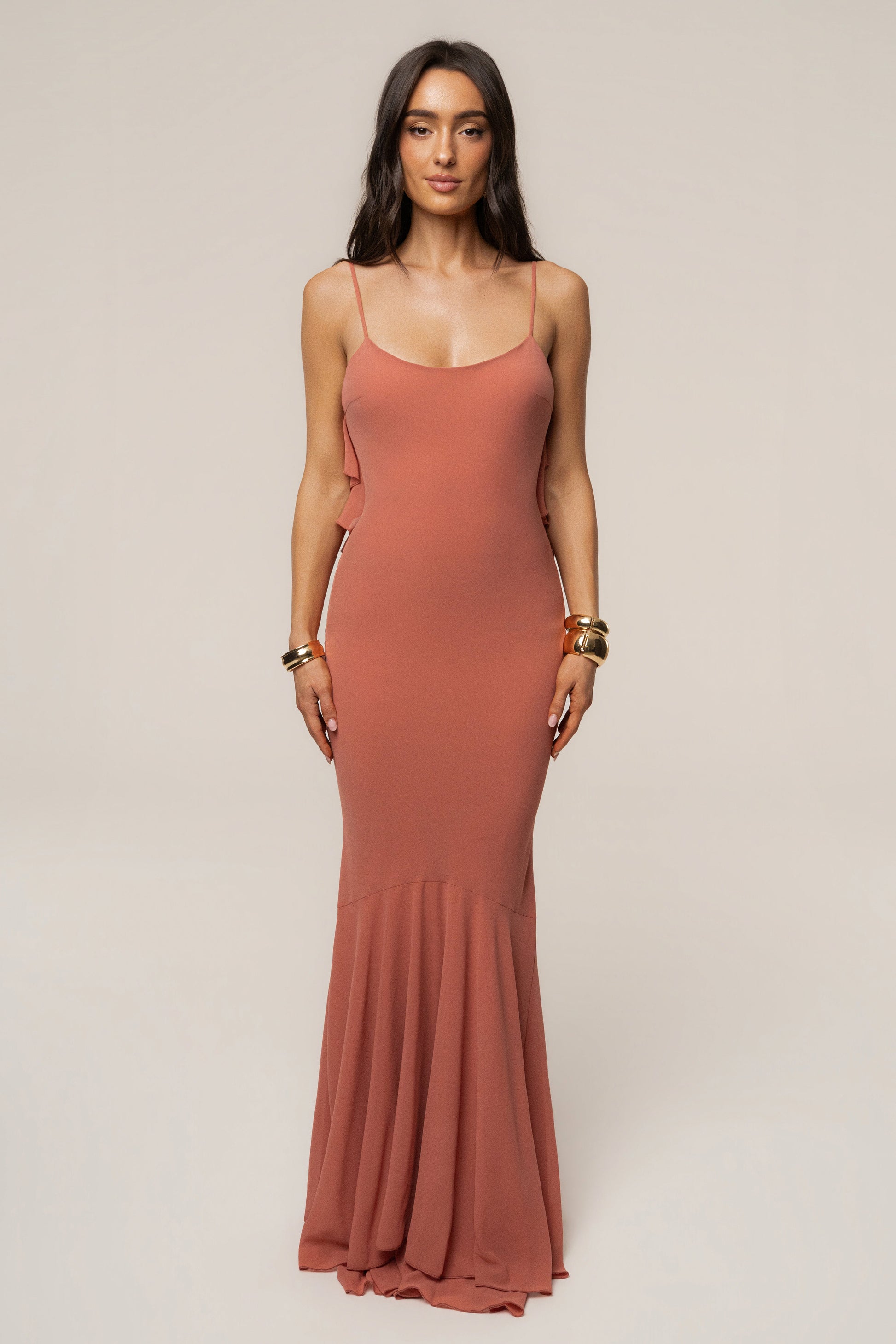 Peach  Midnight Romance Maxi Dress JLUXLABEL