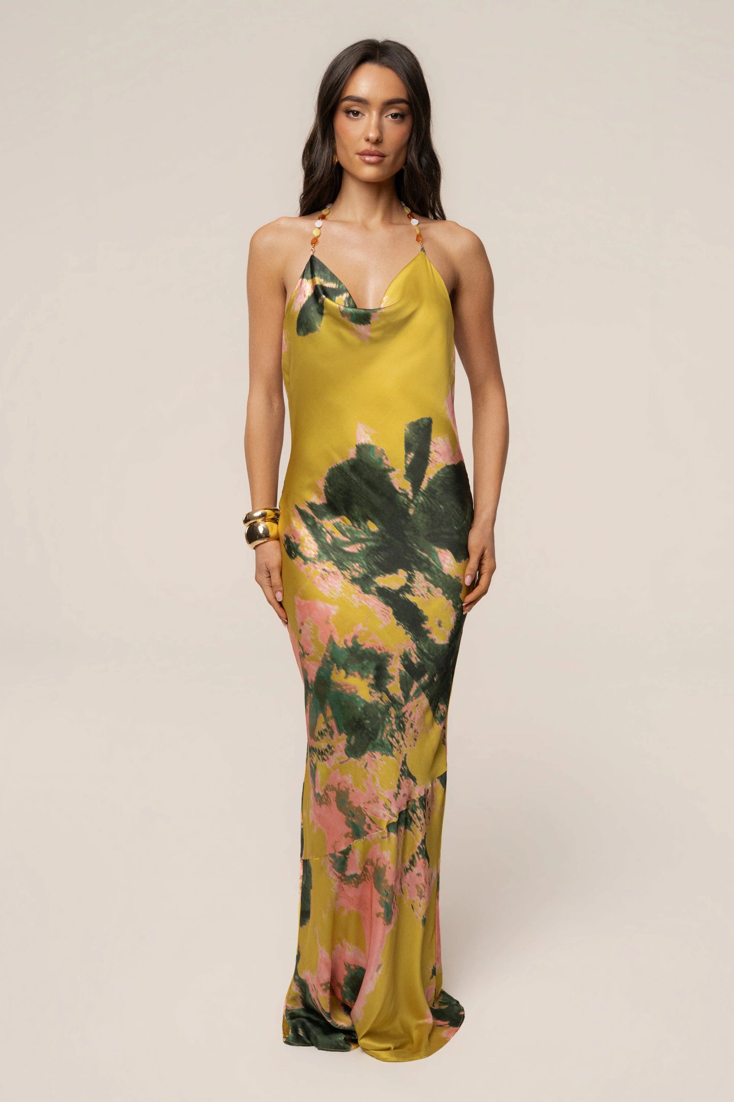 PRE-ORDER Yellow Print Bethani Maxi Dress JLUXLABEL
