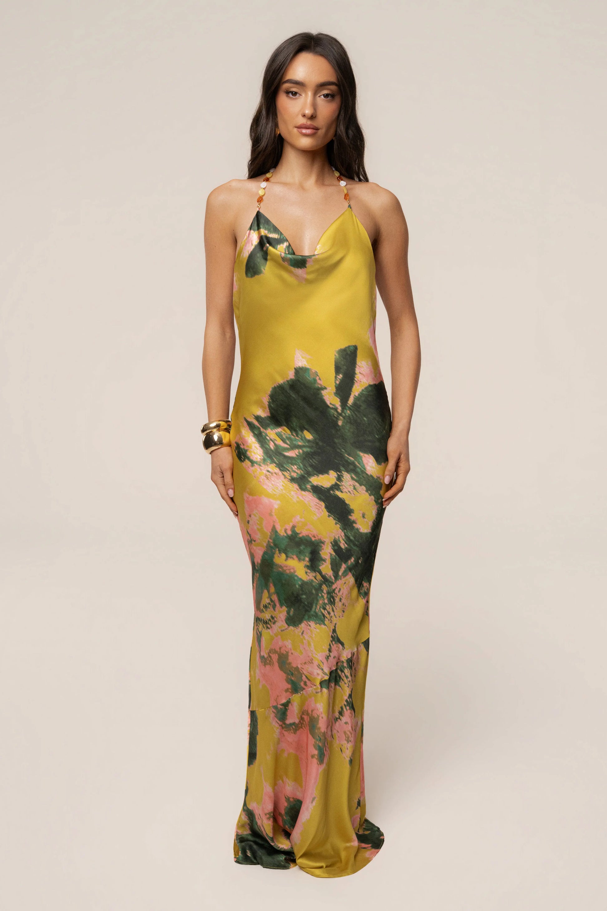 PRE-ORDER Yellow Print Bethani Maxi Dress JLUXLABEL