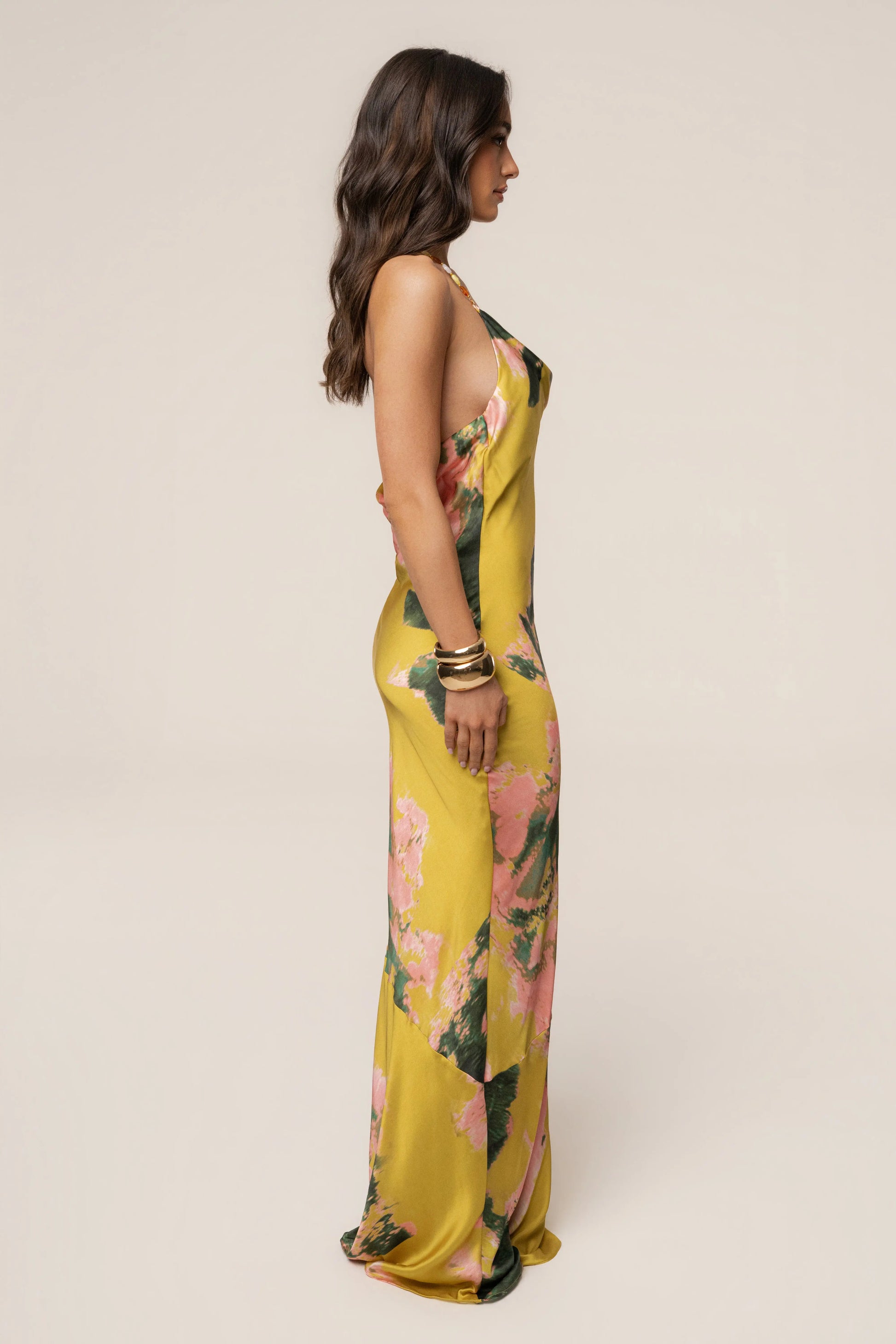 PRE-ORDER Yellow Print Bethani Maxi Dress JLUXLABEL