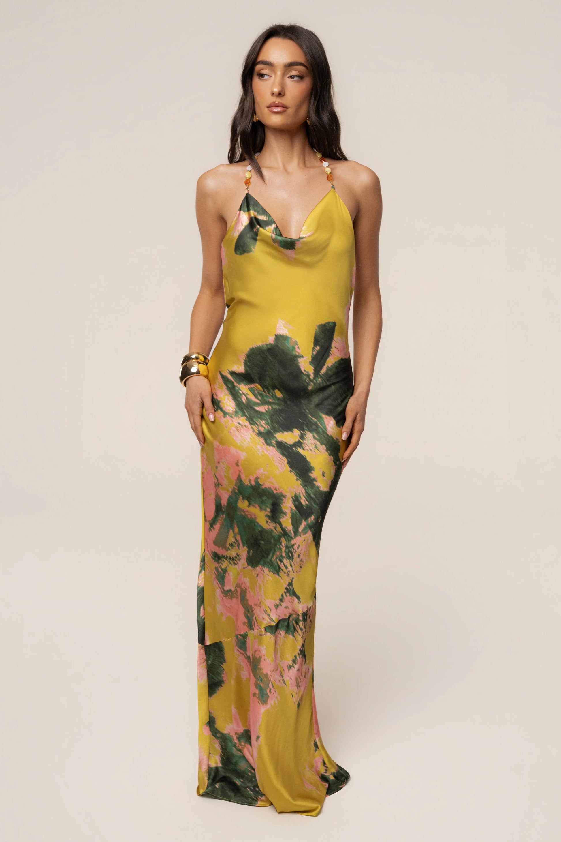 PRE-ORDER Yellow Print Bethani Maxi Dress JLUXLABEL