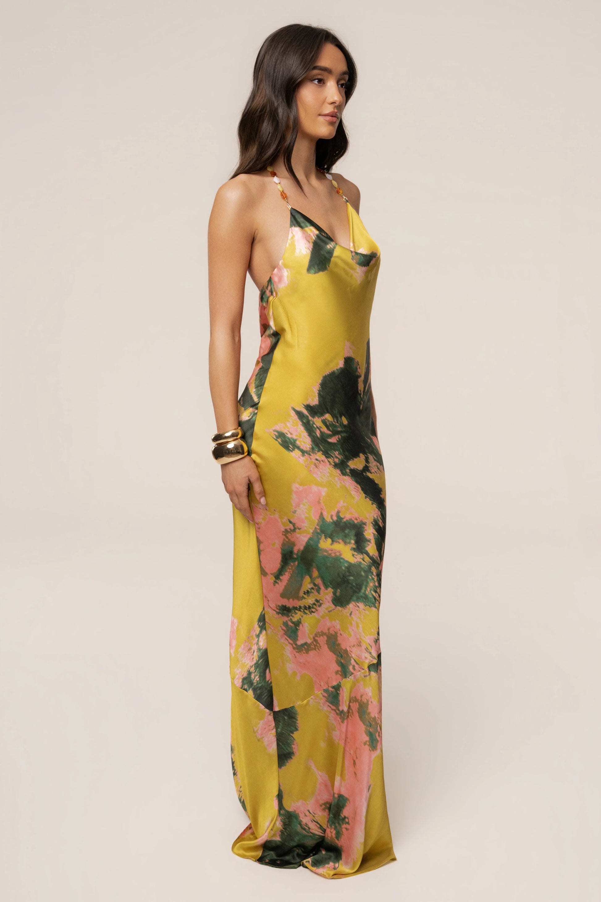 PRE-ORDER Yellow Print Bethani Maxi Dress JLUXLABEL