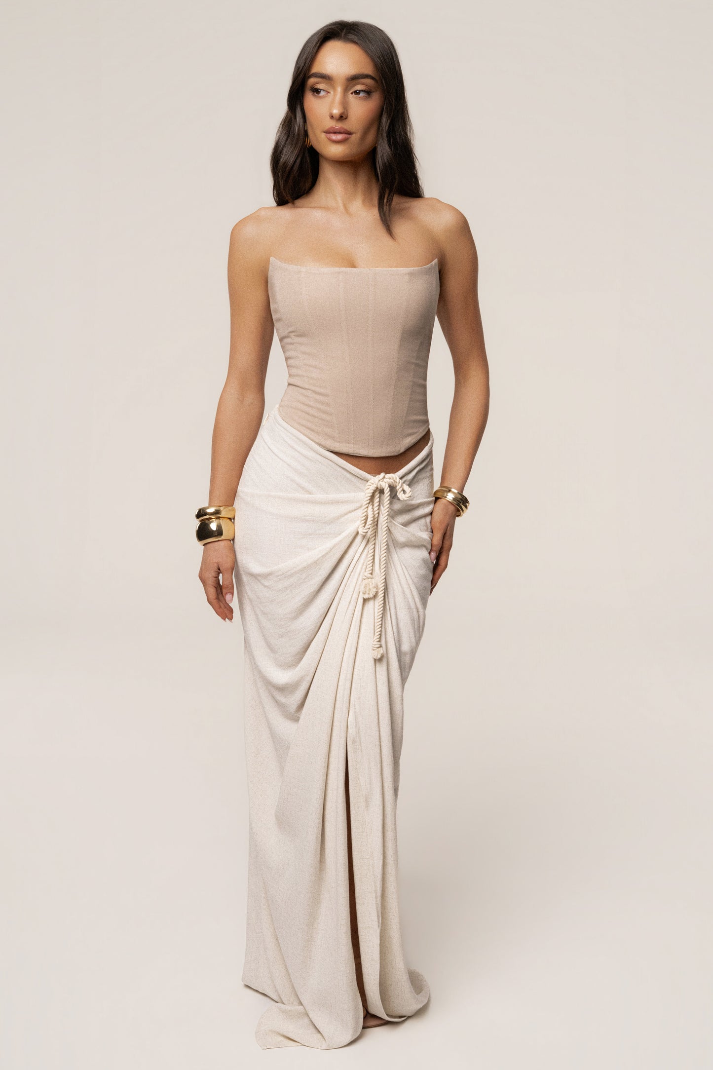Natural Fenix Reversible Linen Corset