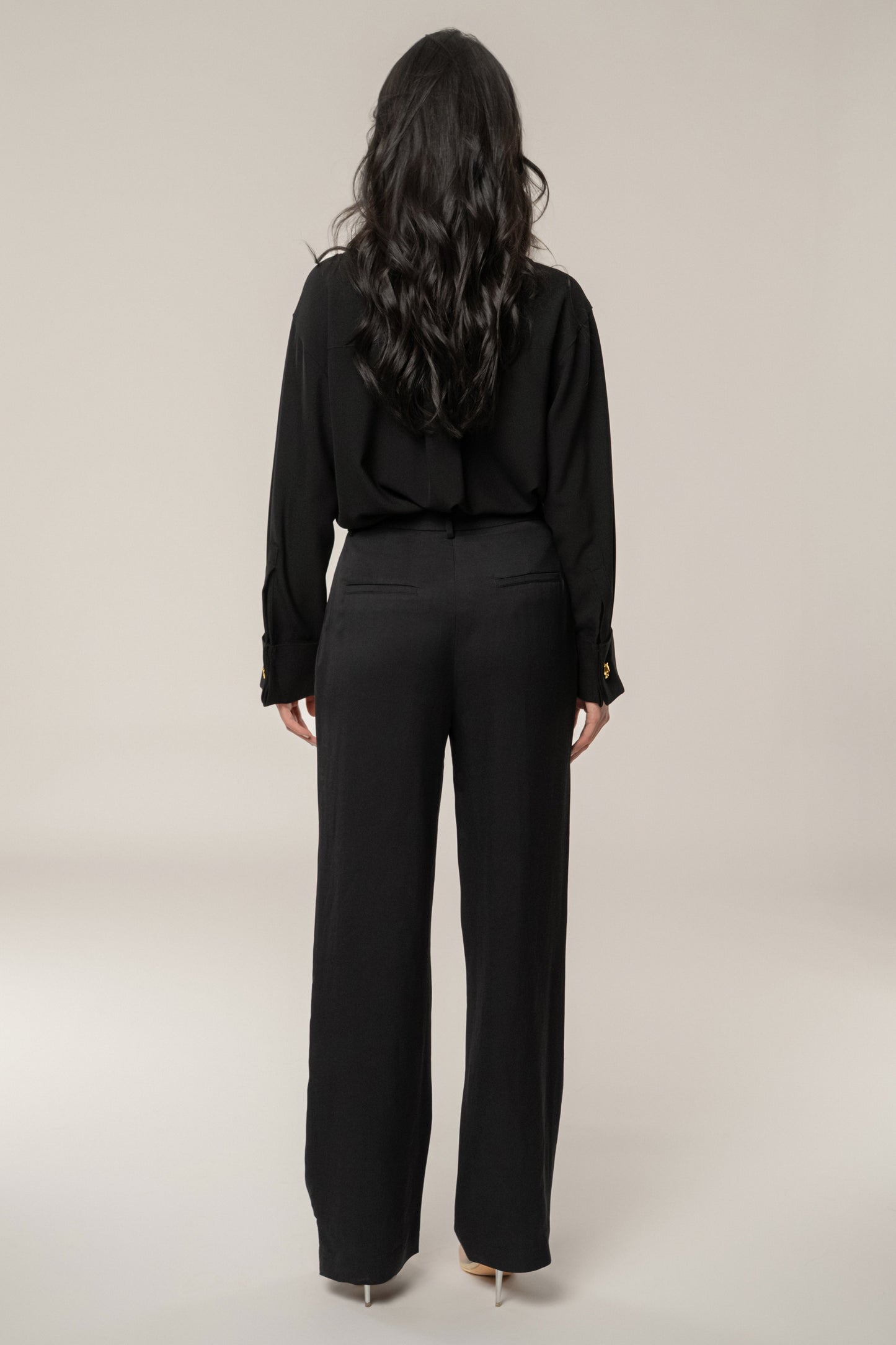 Black Stella Button Up Shirt