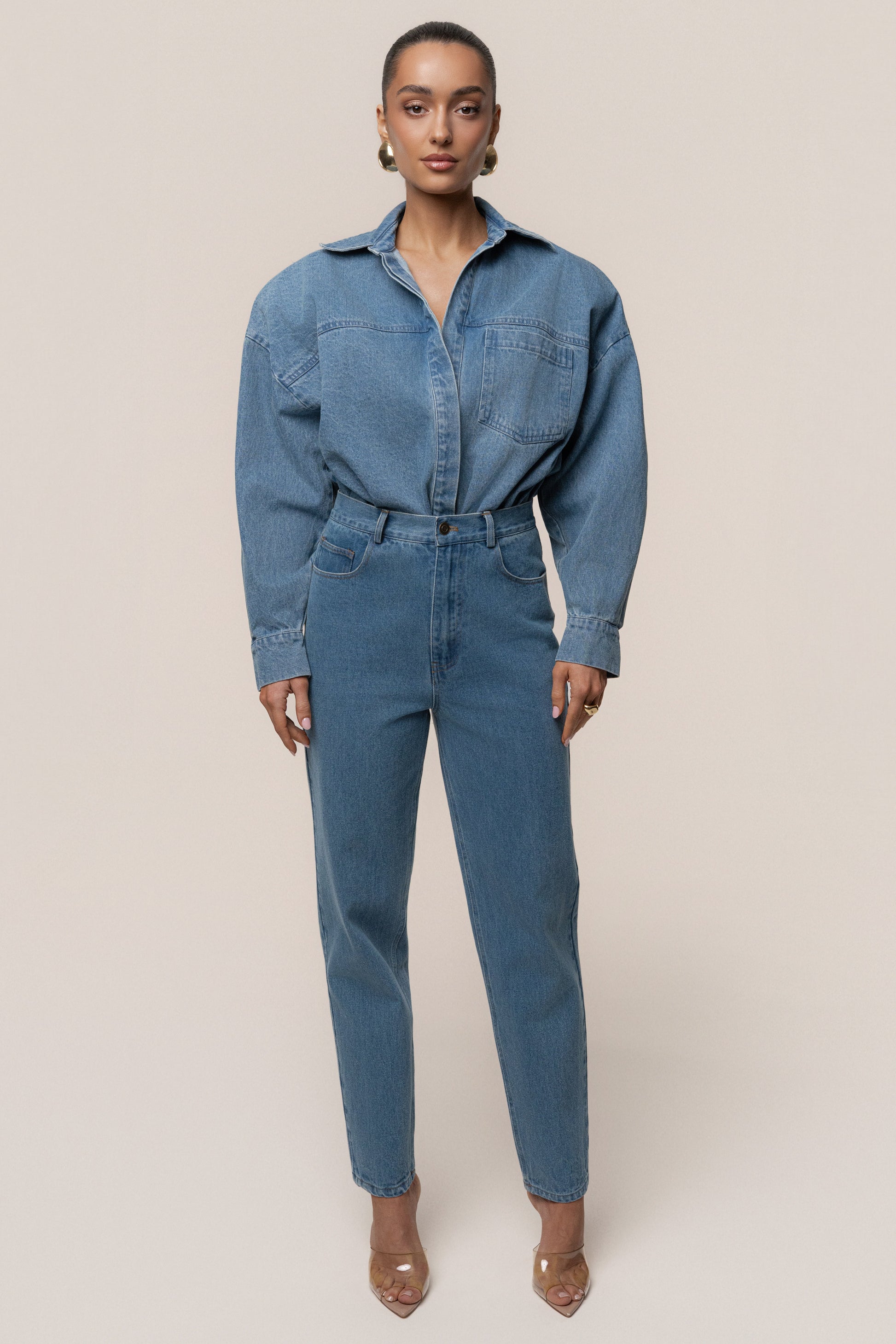 Denim Unstoppable Bodysuit JLUXLABEL