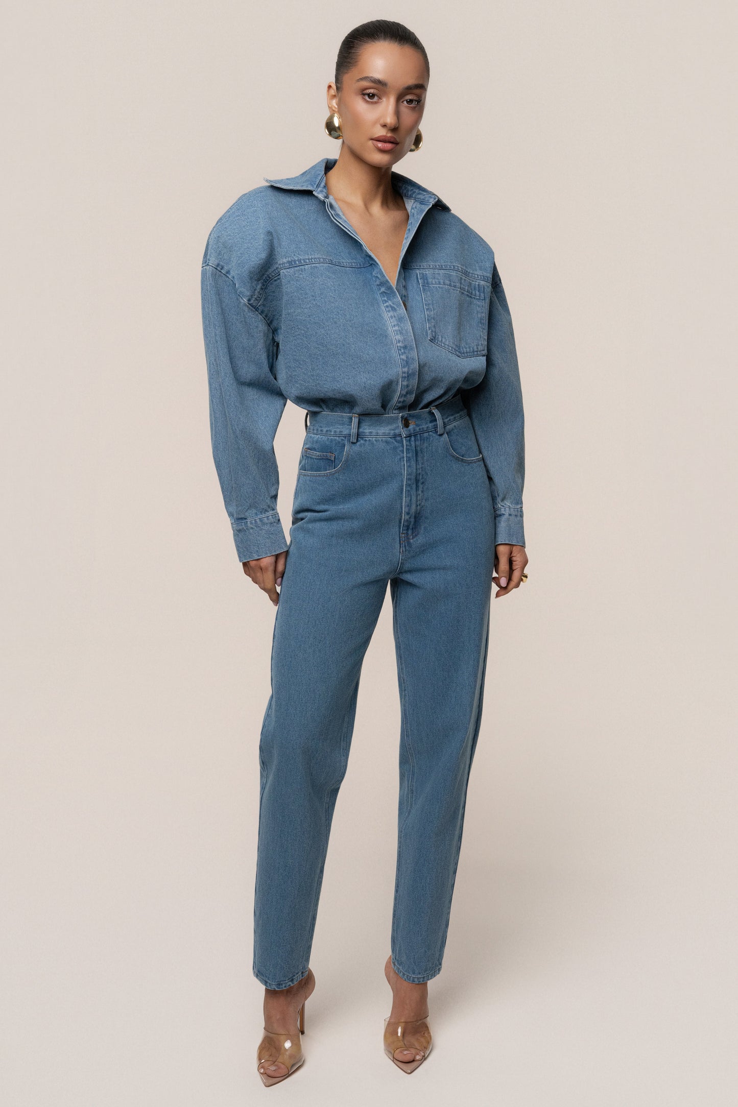 Denim Unstoppable Bodysuit JLUXLABEL