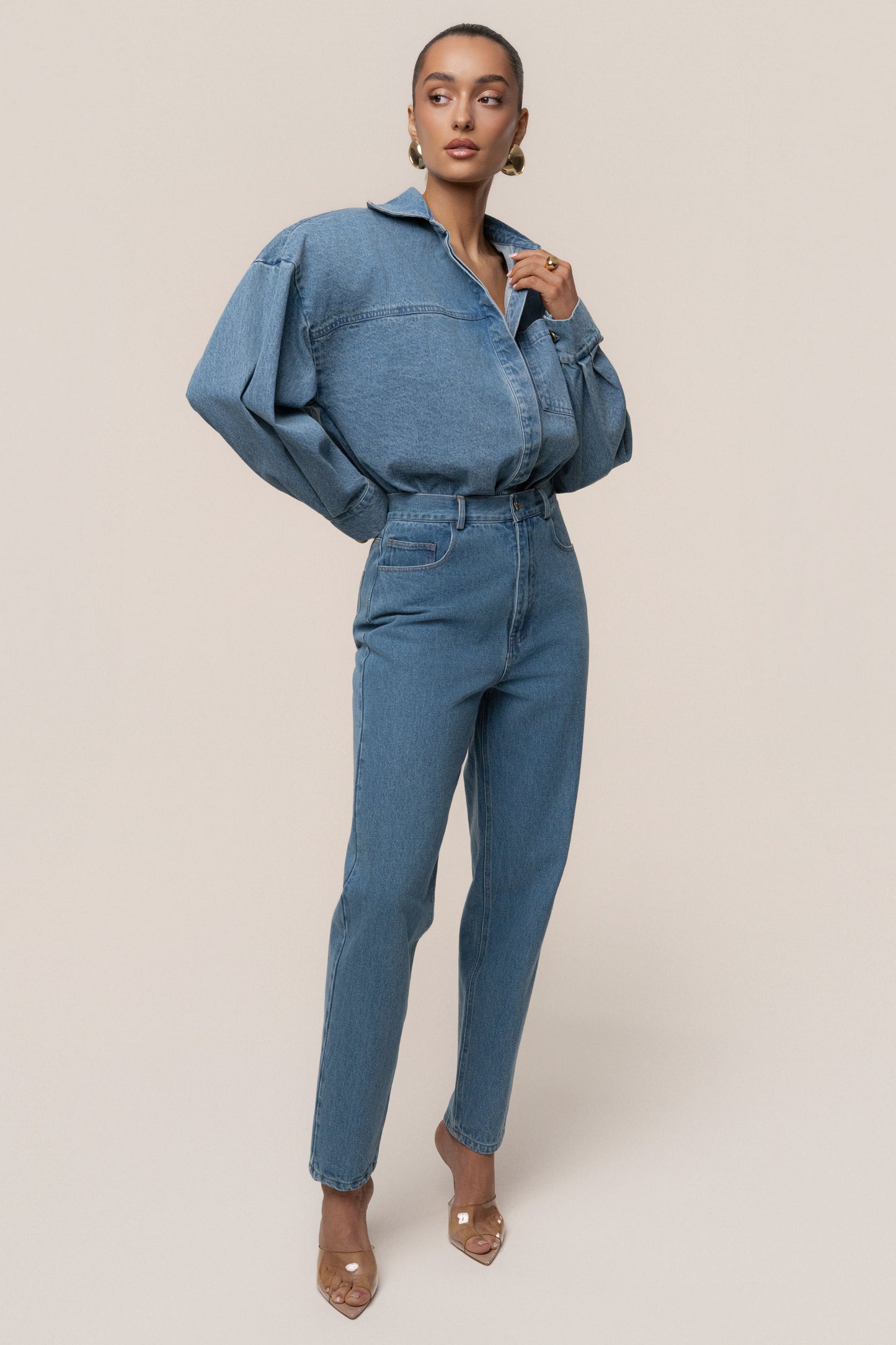 Denim Unstoppable Bodysuit JLUXLABEL