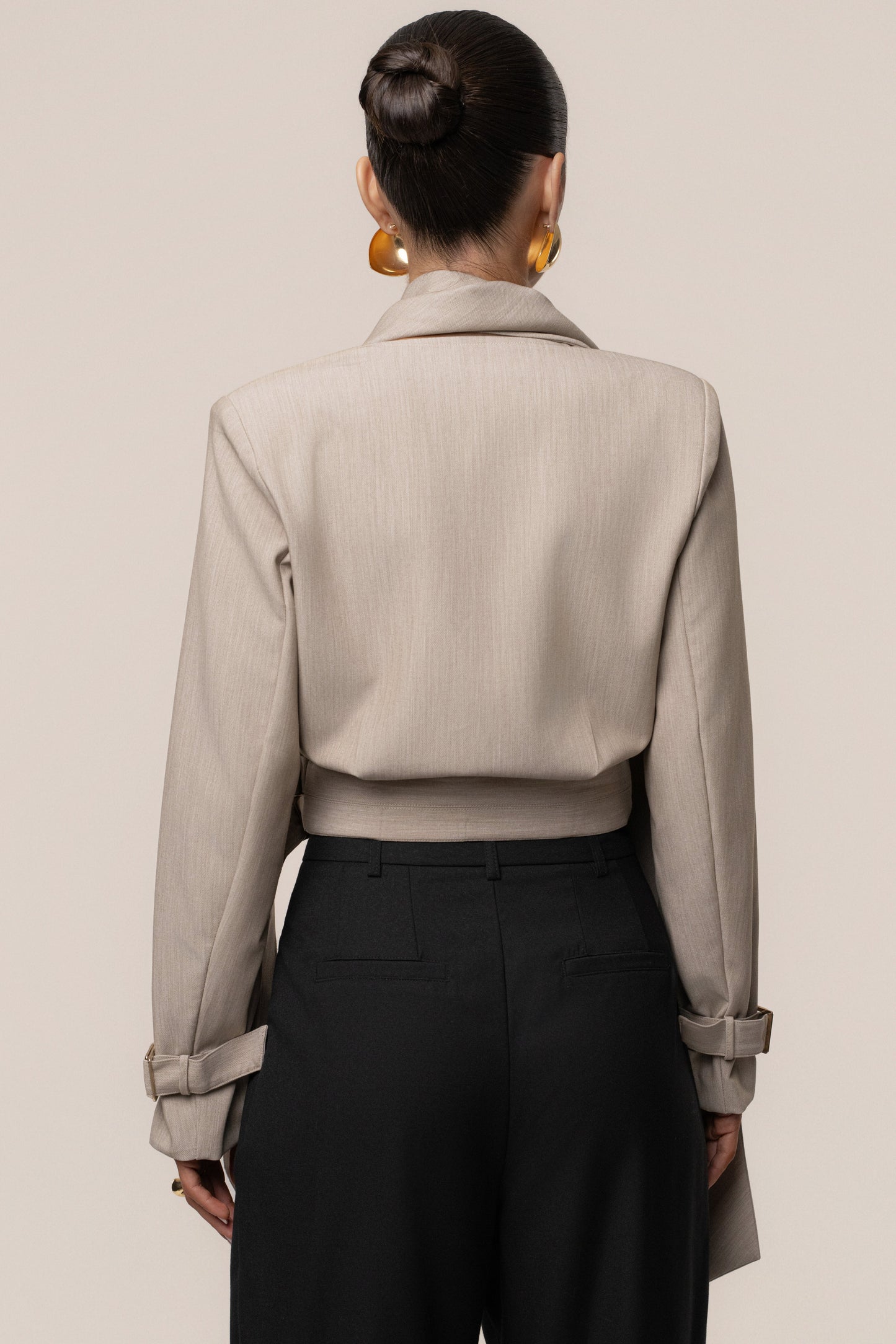 Stone Aligned Scarf Top JLUXLABEL