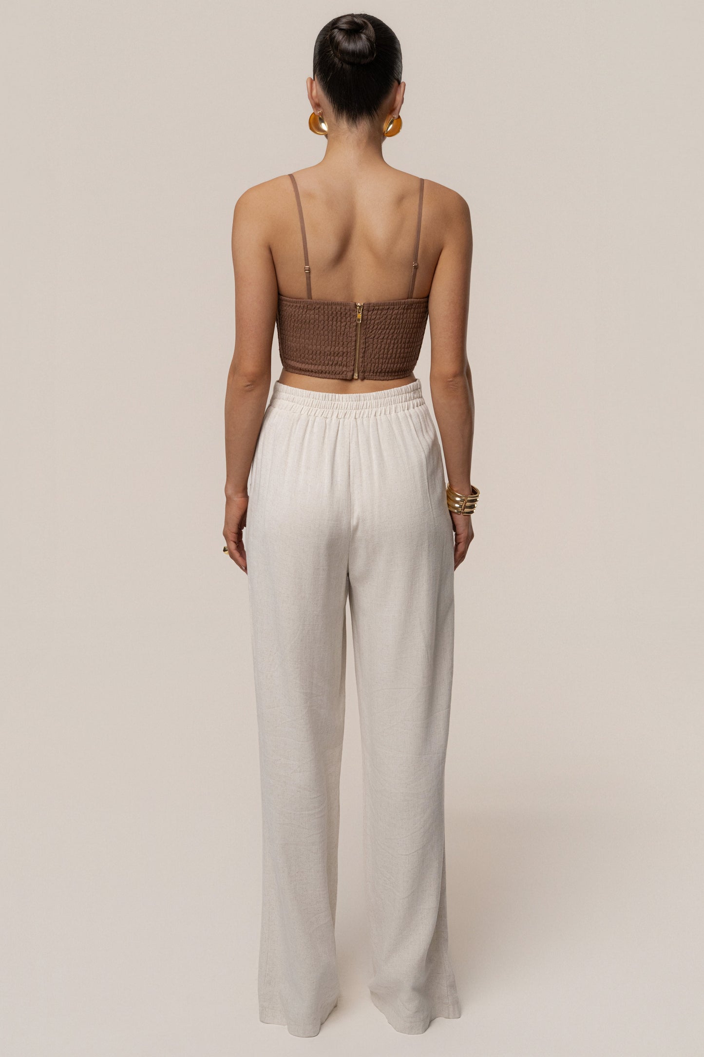 PRE-ORDER Brown Sail Away Texture Bustier JLUXLABEL
