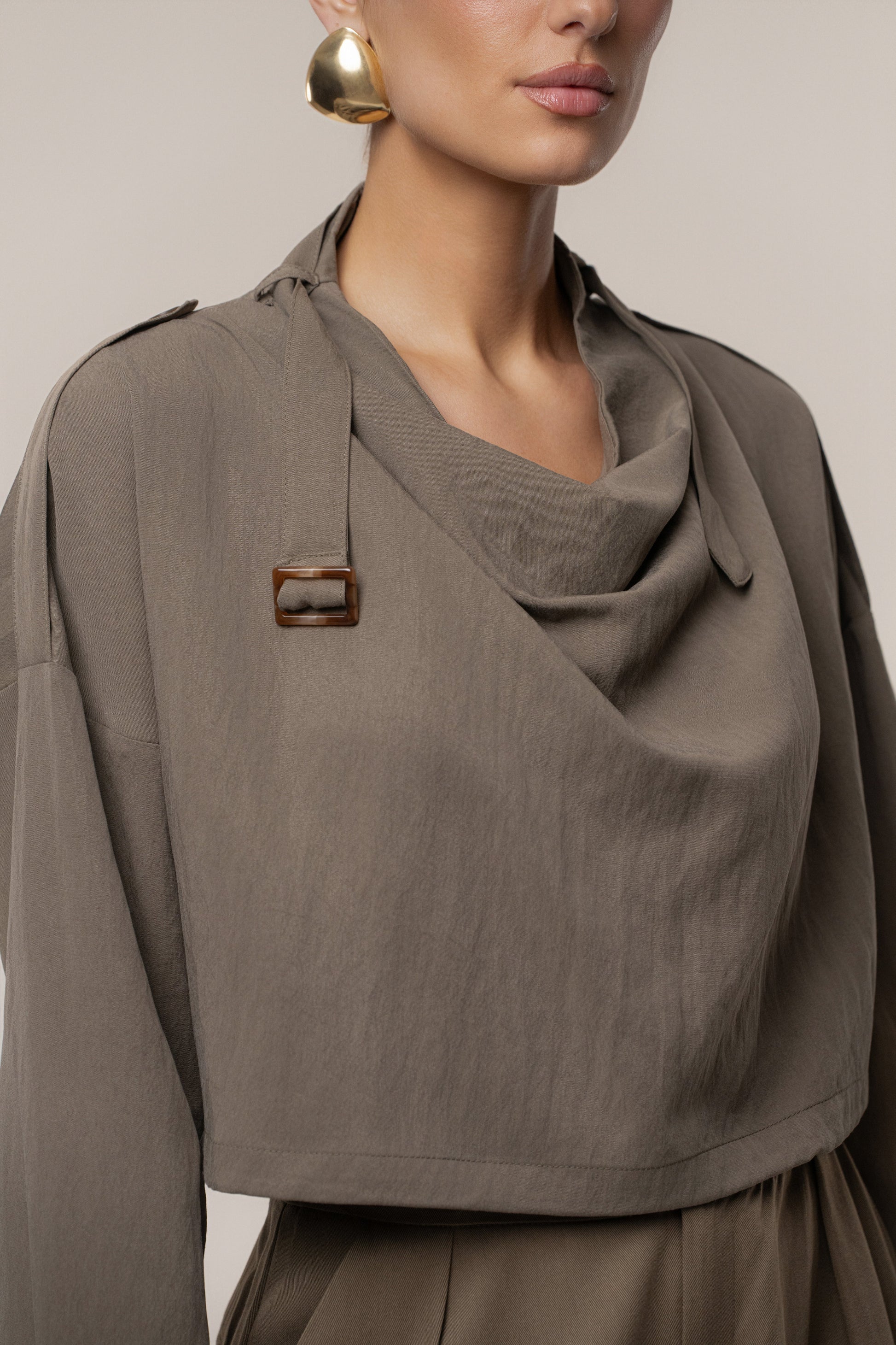 Dark Taupe Wanderlust Crop Top JLUXLABEL
