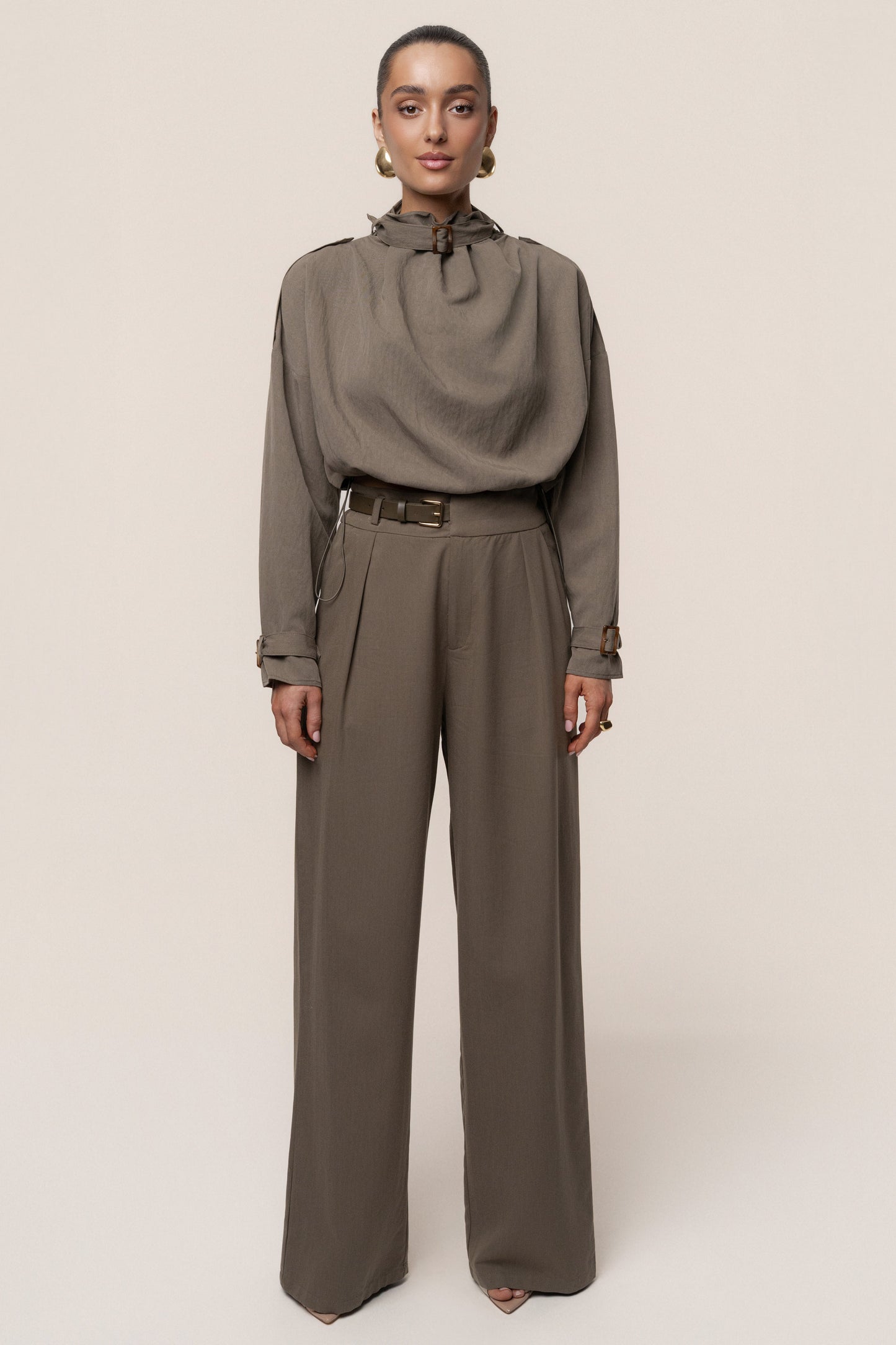 Dark Taupe Wanderlust Crop Top JLUXLABEL