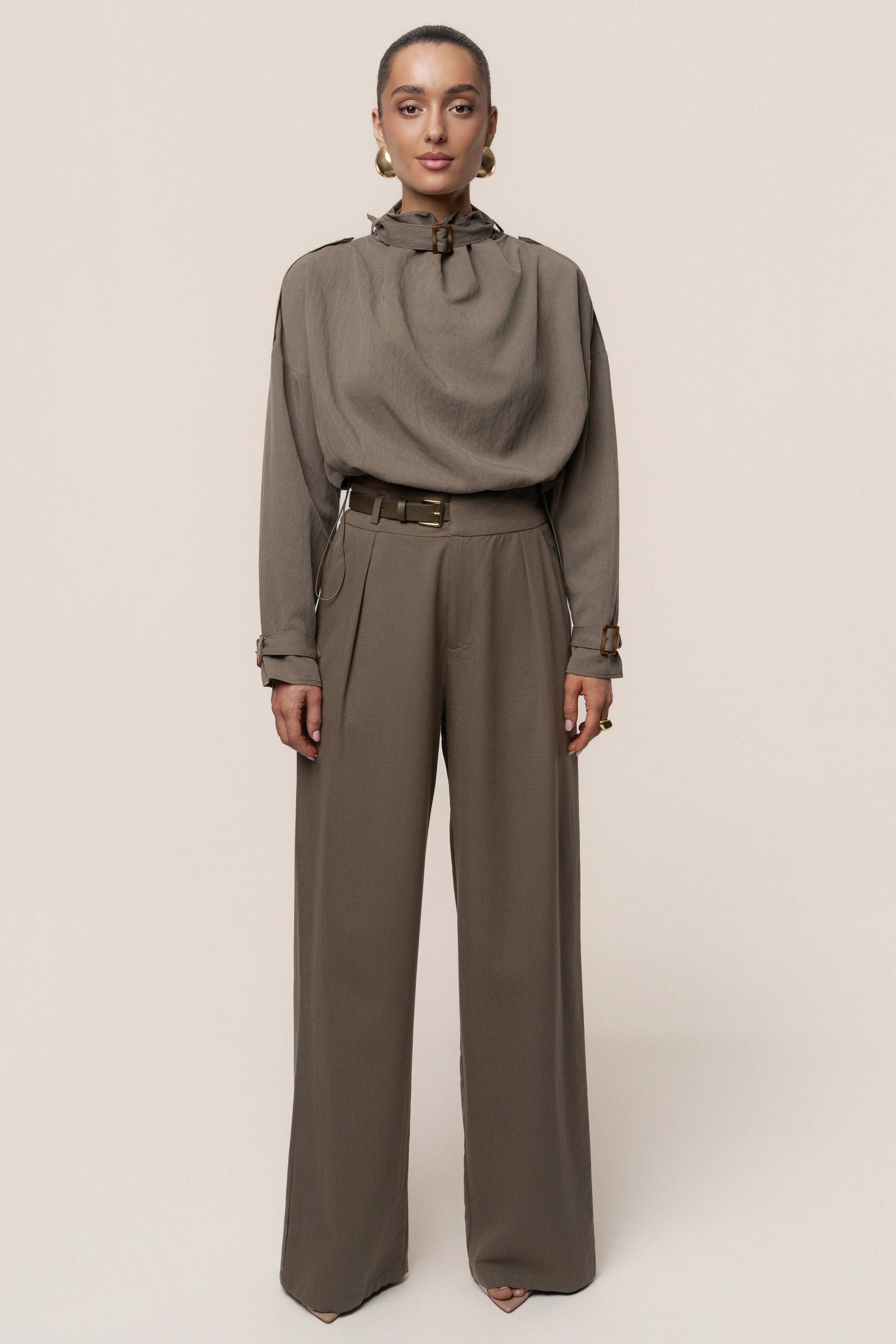 Dark Taupe Wanderlust Crop Top JLUXLABEL