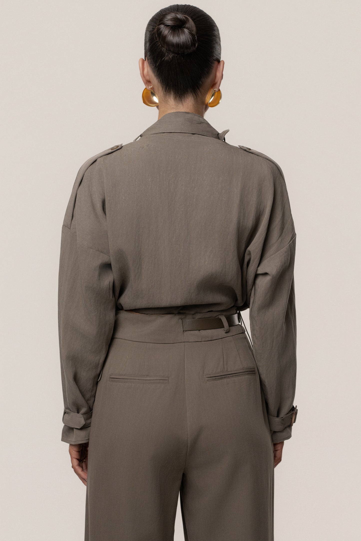 Dark Taupe Wanderlust Crop Top JLUXLABEL