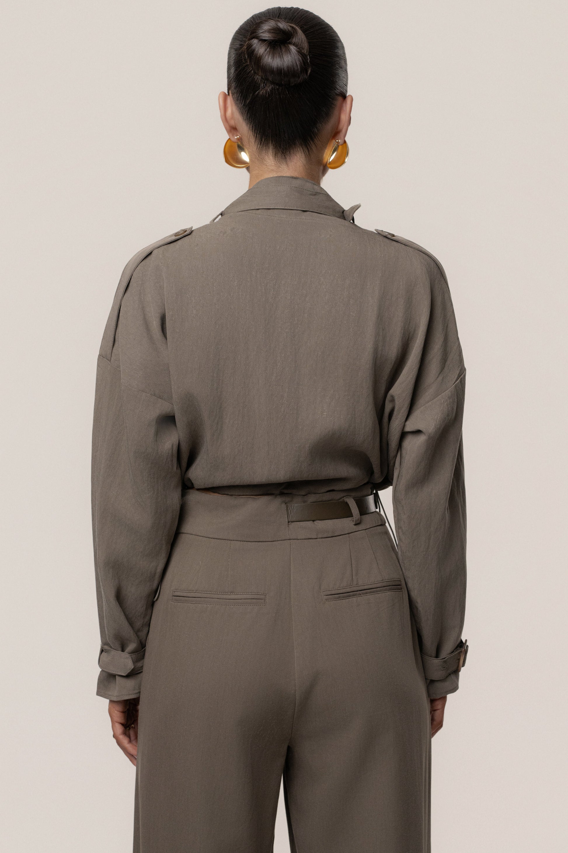 Dark Taupe Wanderlust Crop Top JLUXLABEL