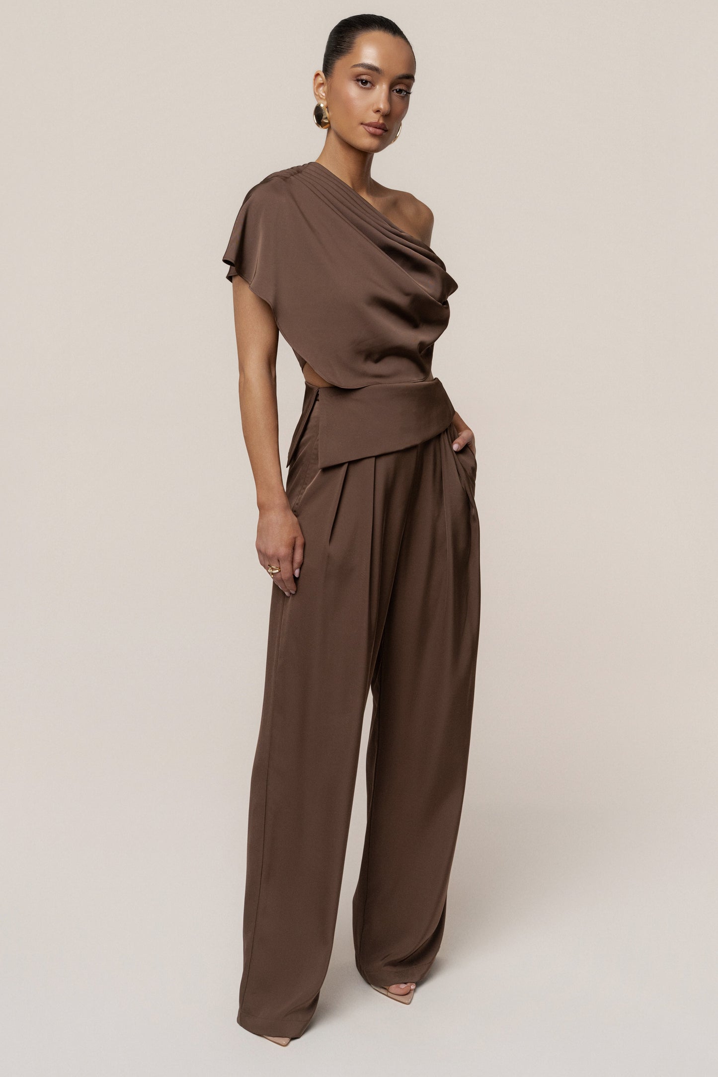 Chocolate Executive Trousers JLUXLABEL