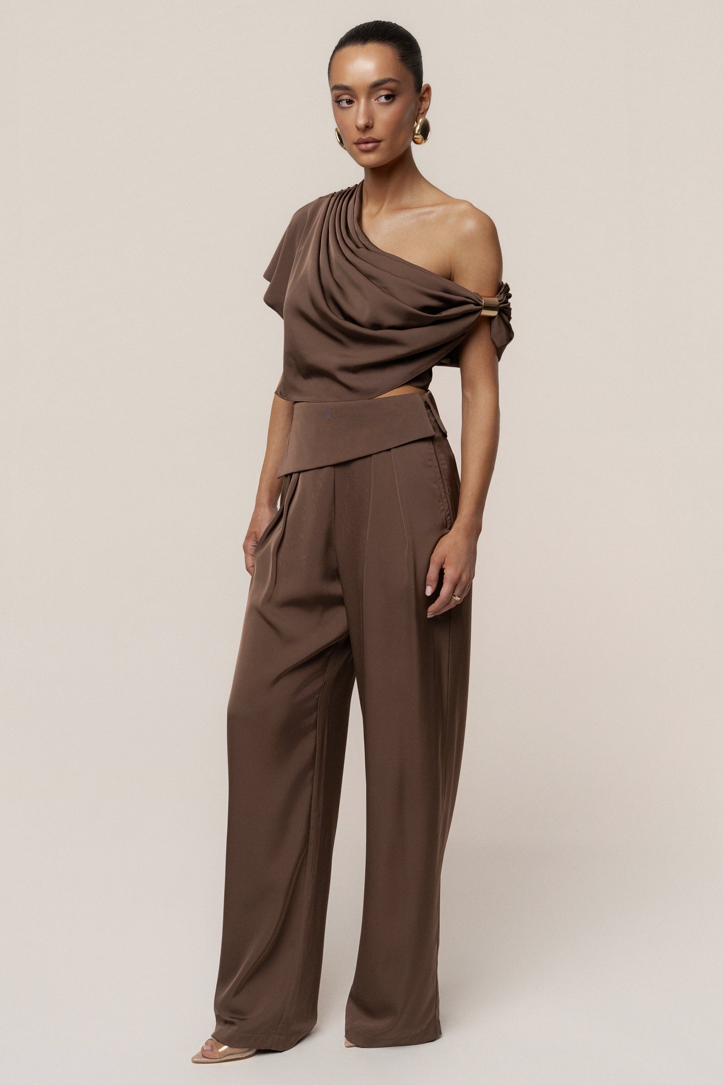Chocolate Executive Trousers JLUXLABEL