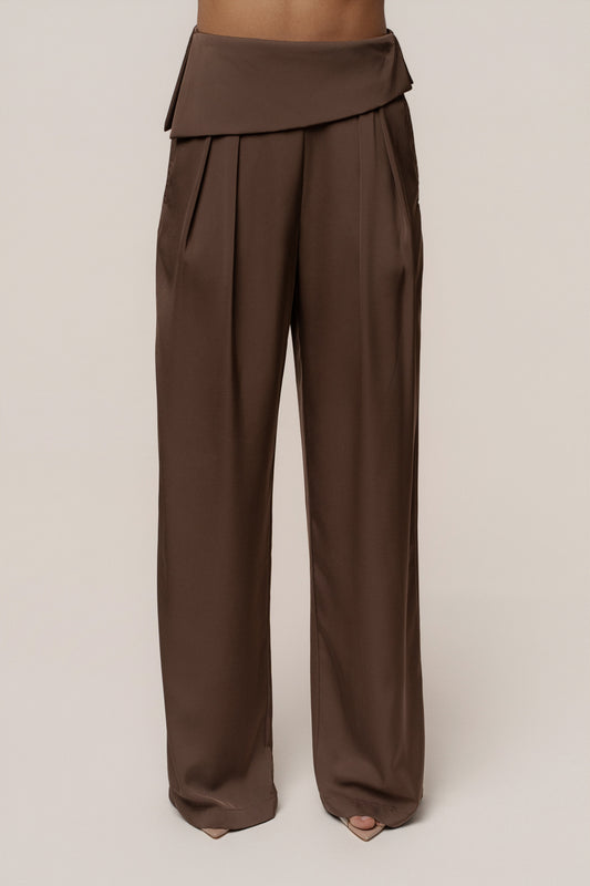Chocolate Executive Trousers JLUXLABEL