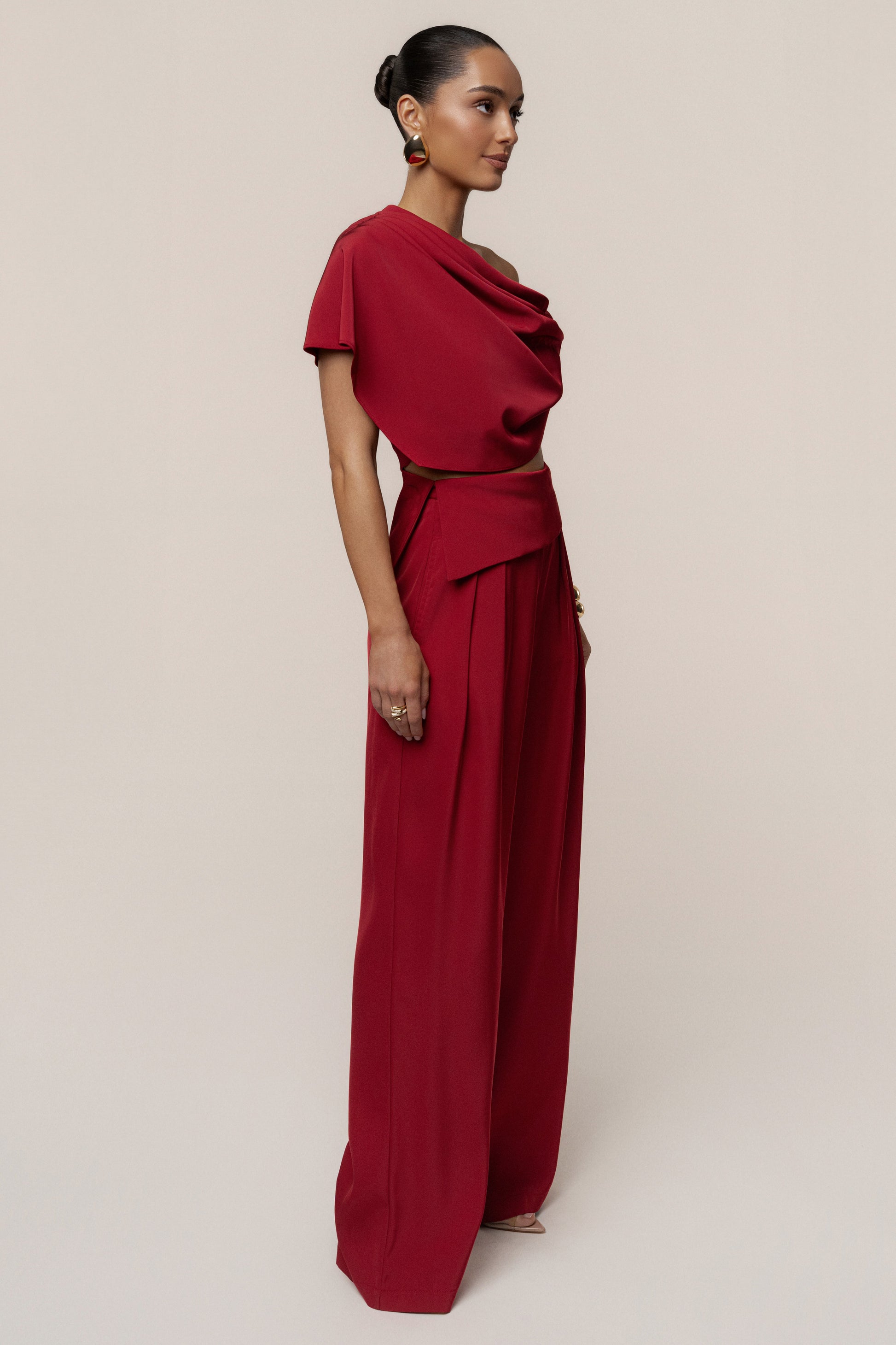 Red Executive Trousers JLUXLABEL