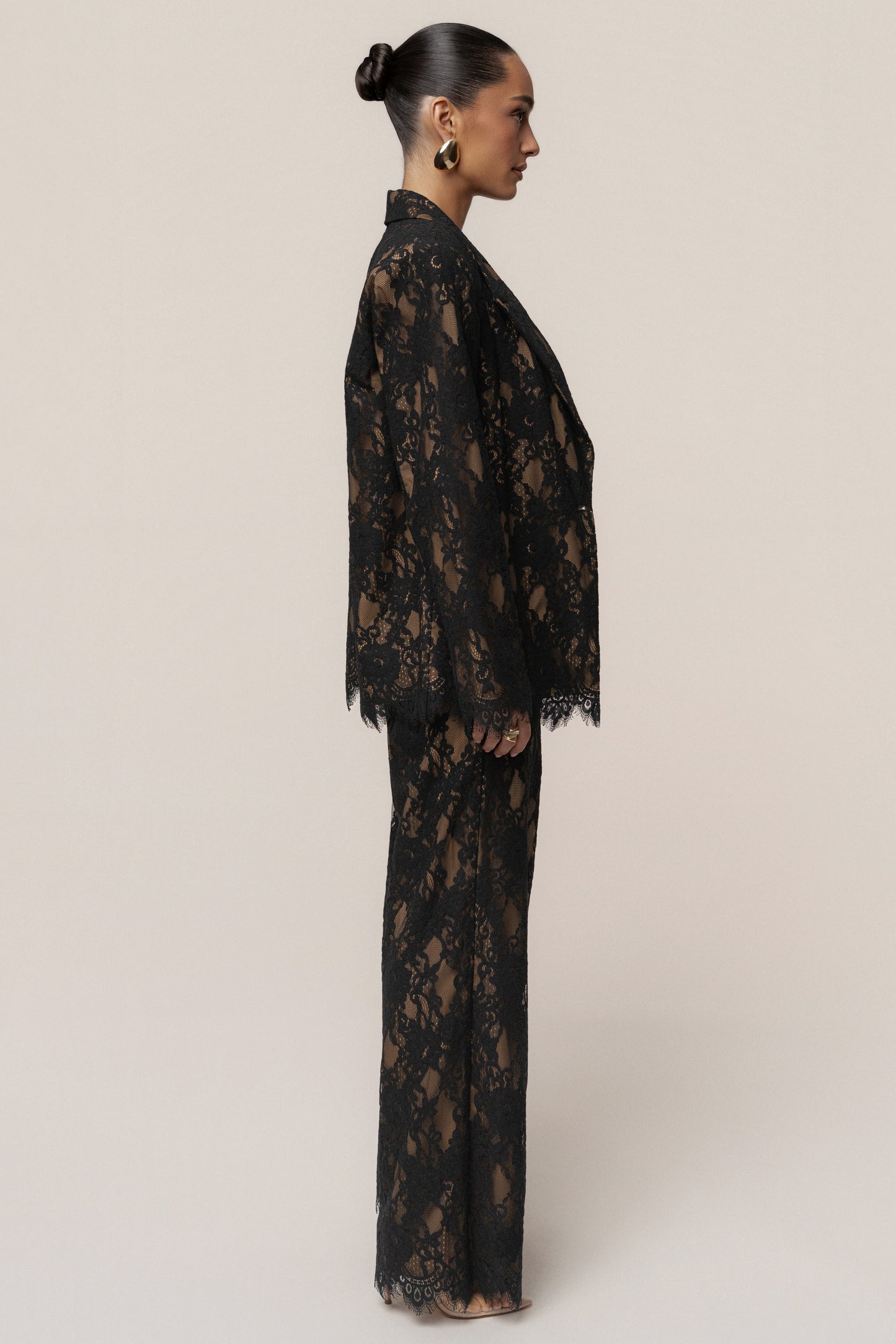 Black Lace And Desire Blazer JLUXLABEL