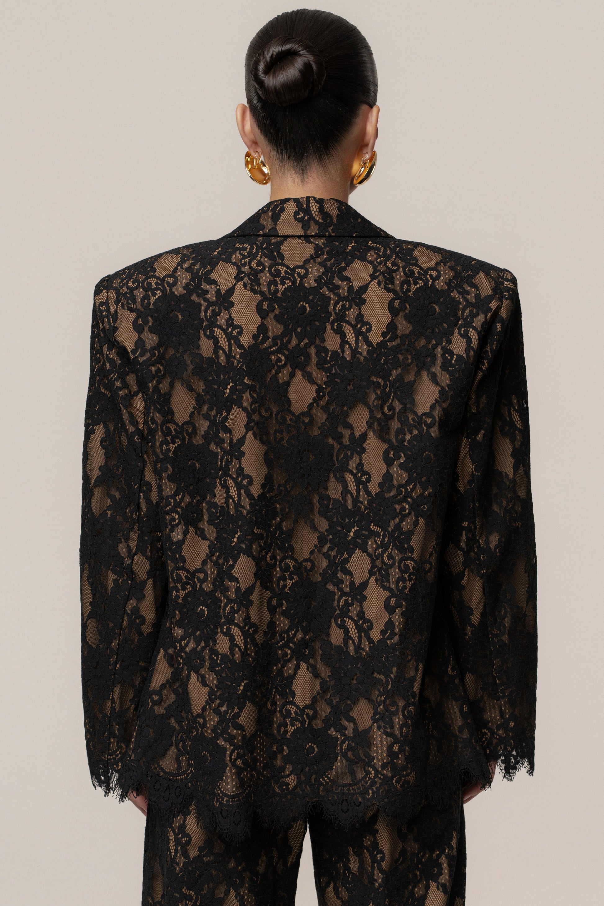 Black Lace And Desire Blazer JLUXLABEL
