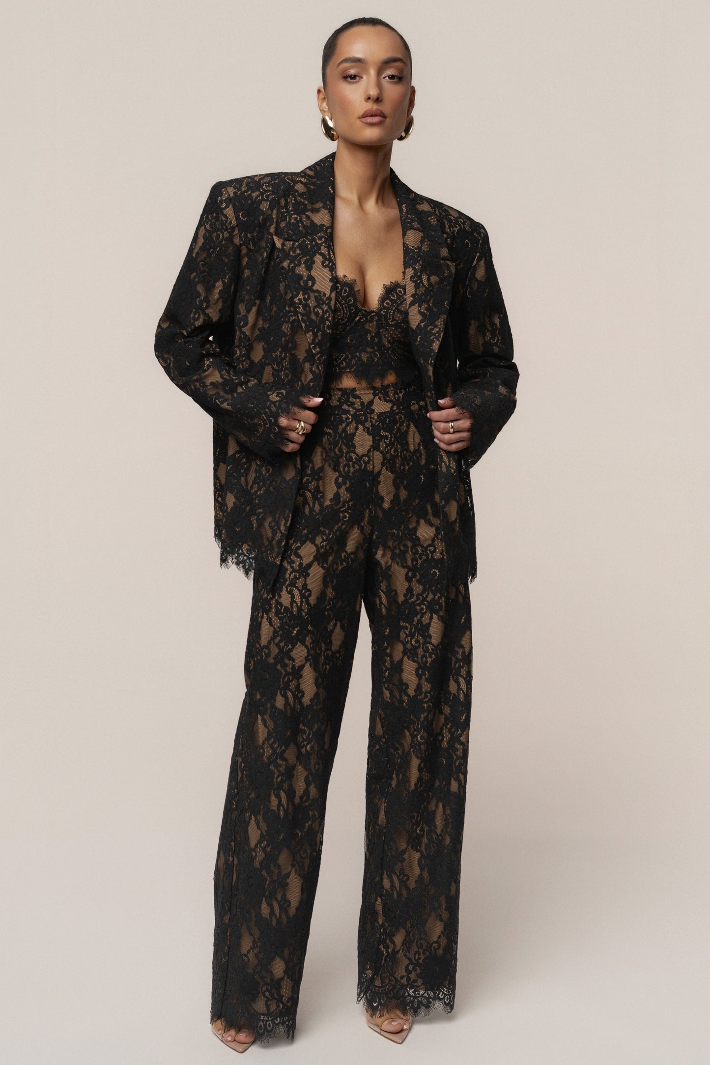 PRE-ORDER Black Forever Crush Lace Pant JLUXLABEL
