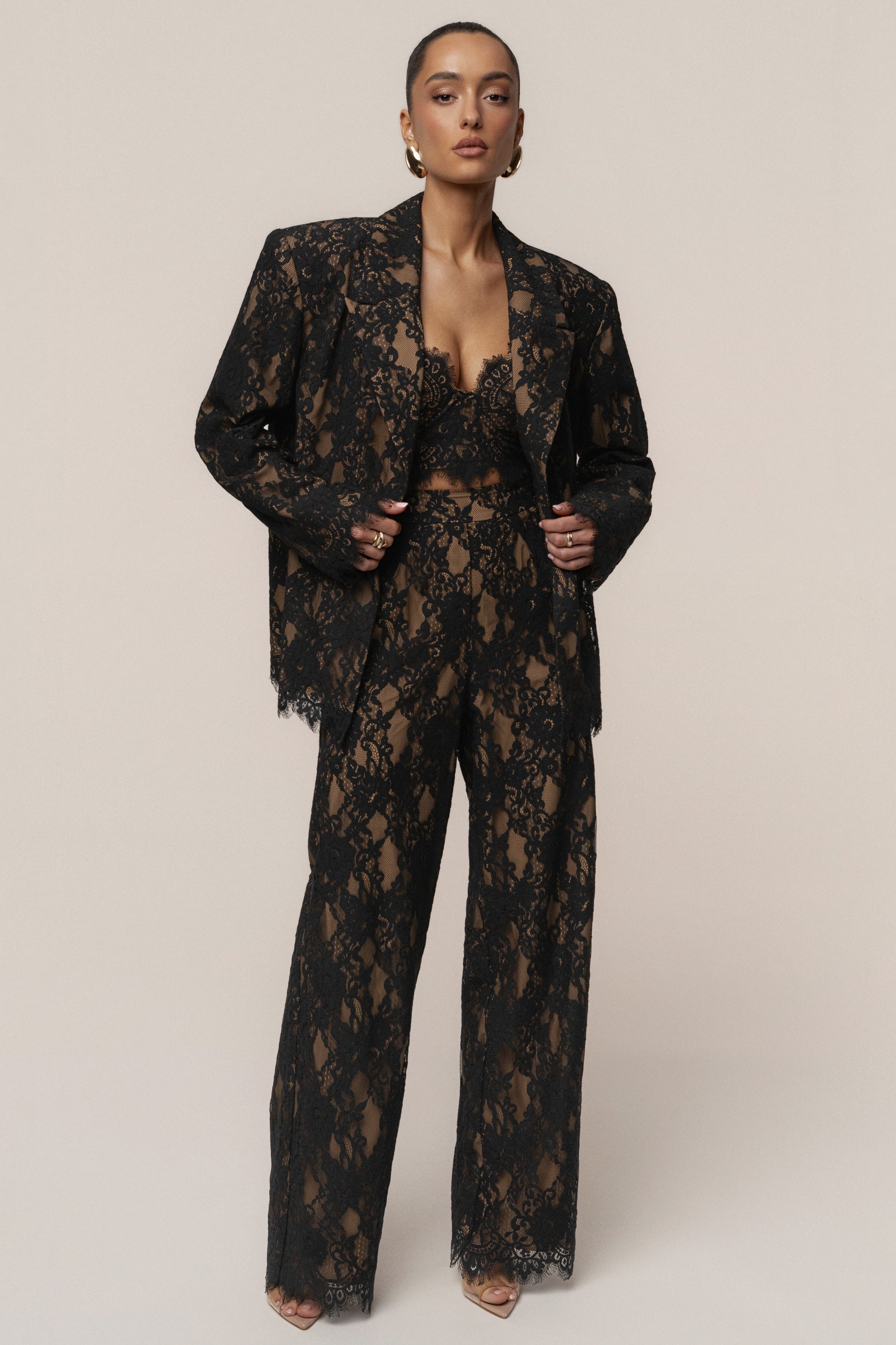 PRE-ORDER Black Forever Crush Lace Pant JLUXLABEL