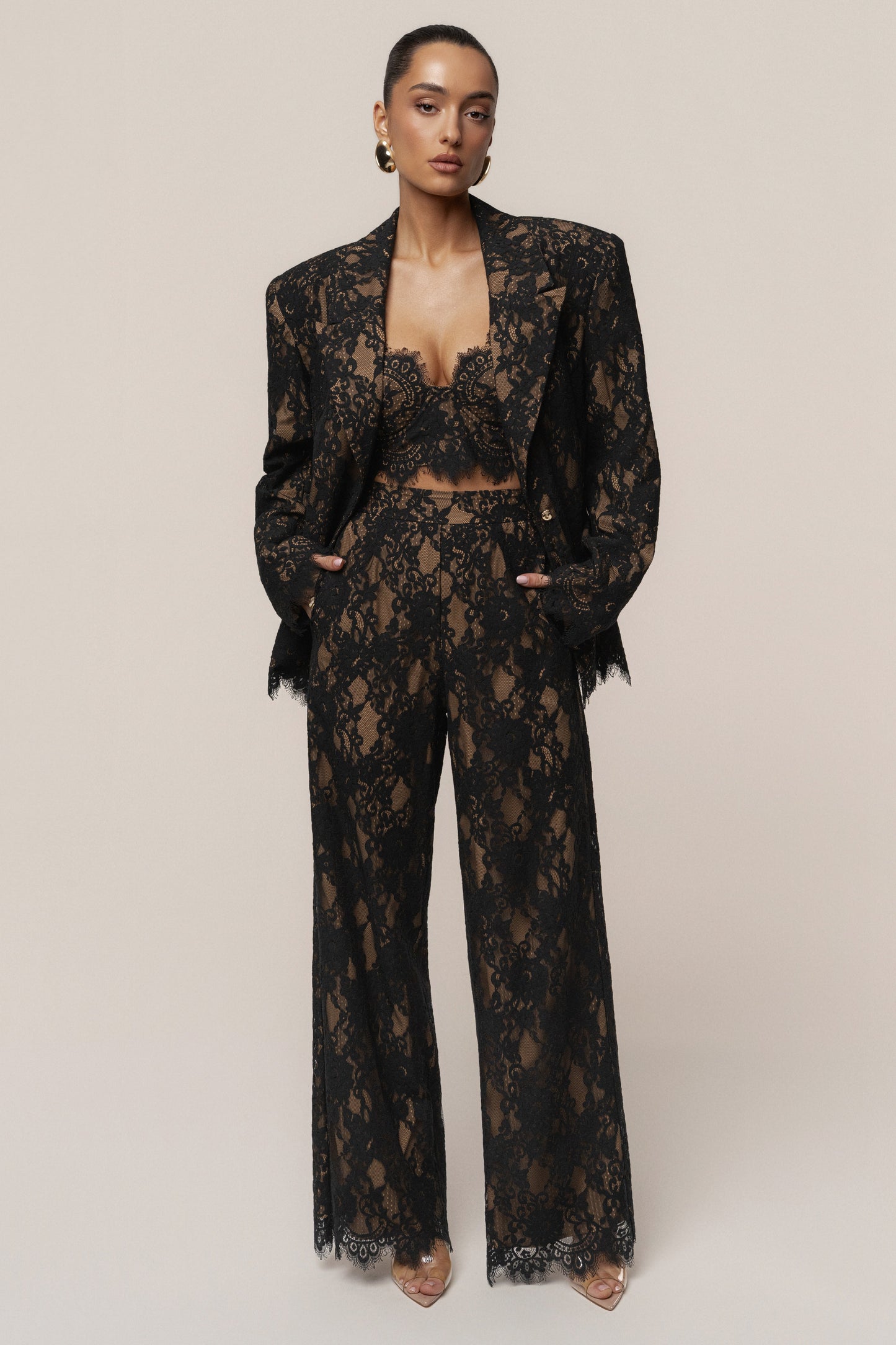 PRE-ORDER Black Forever Crush Lace Pant JLUXLABEL