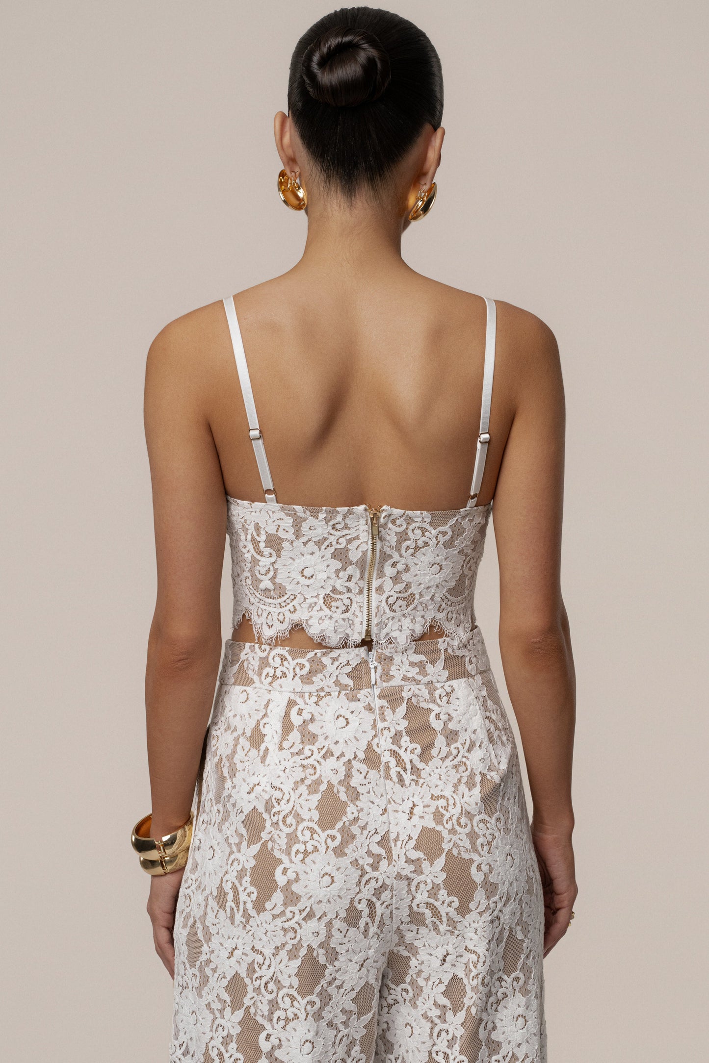 PRE-ORDER White Forever Crush Lace Pant JLUXLABEL