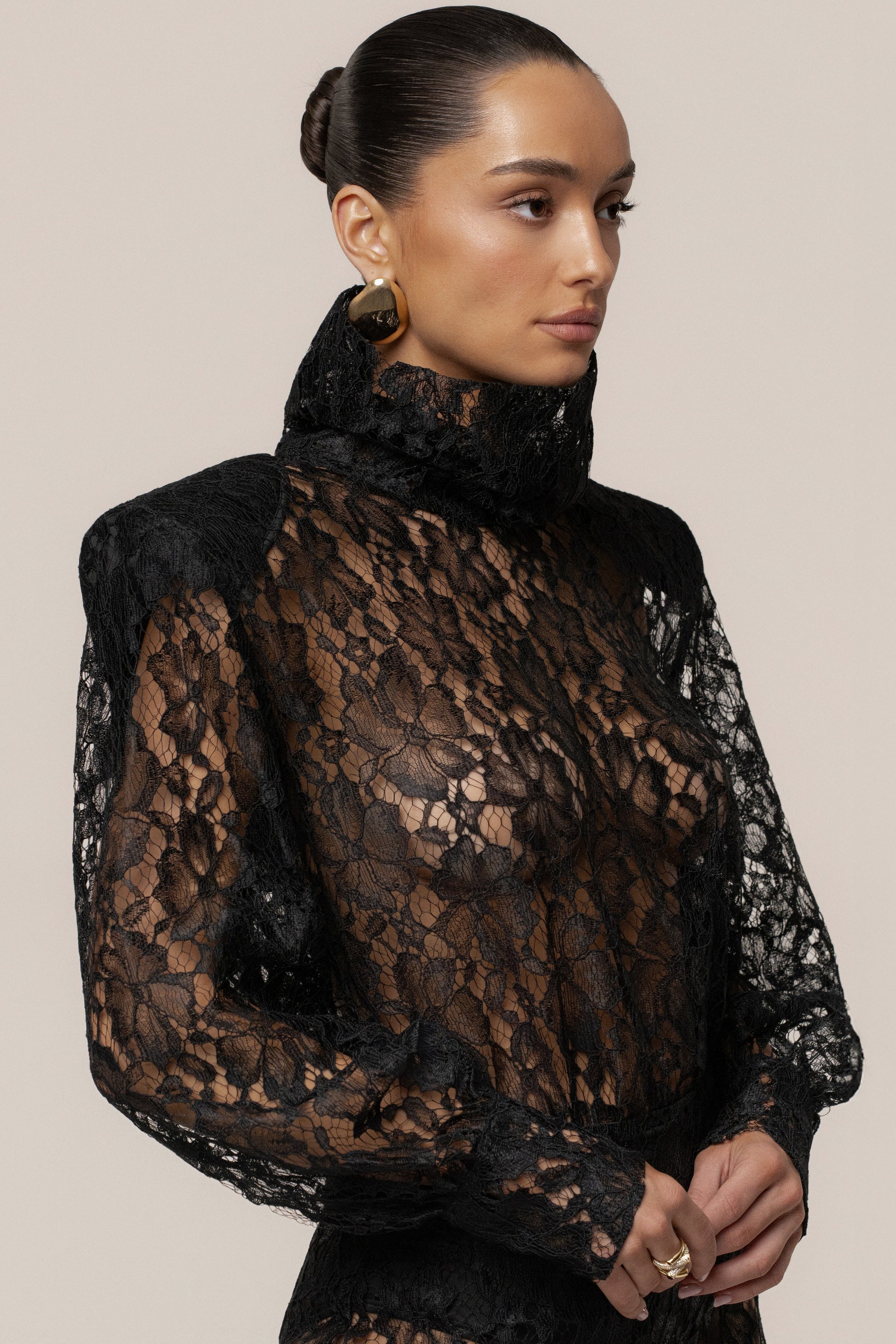 Black Devotion Lace Bodysuit & Skirt Set JLUXLABEL