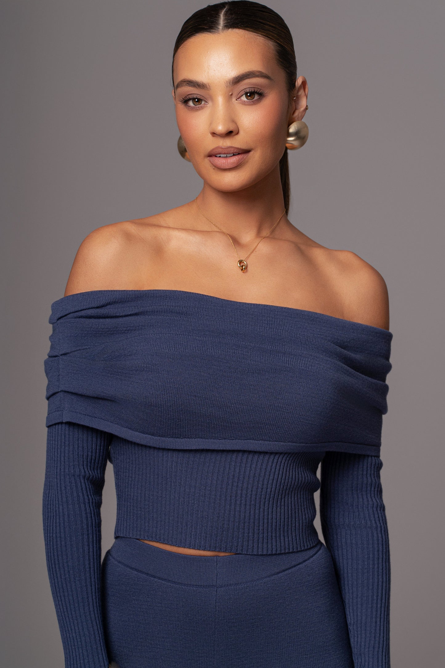 Dusk Off The Shoulder Knit Top