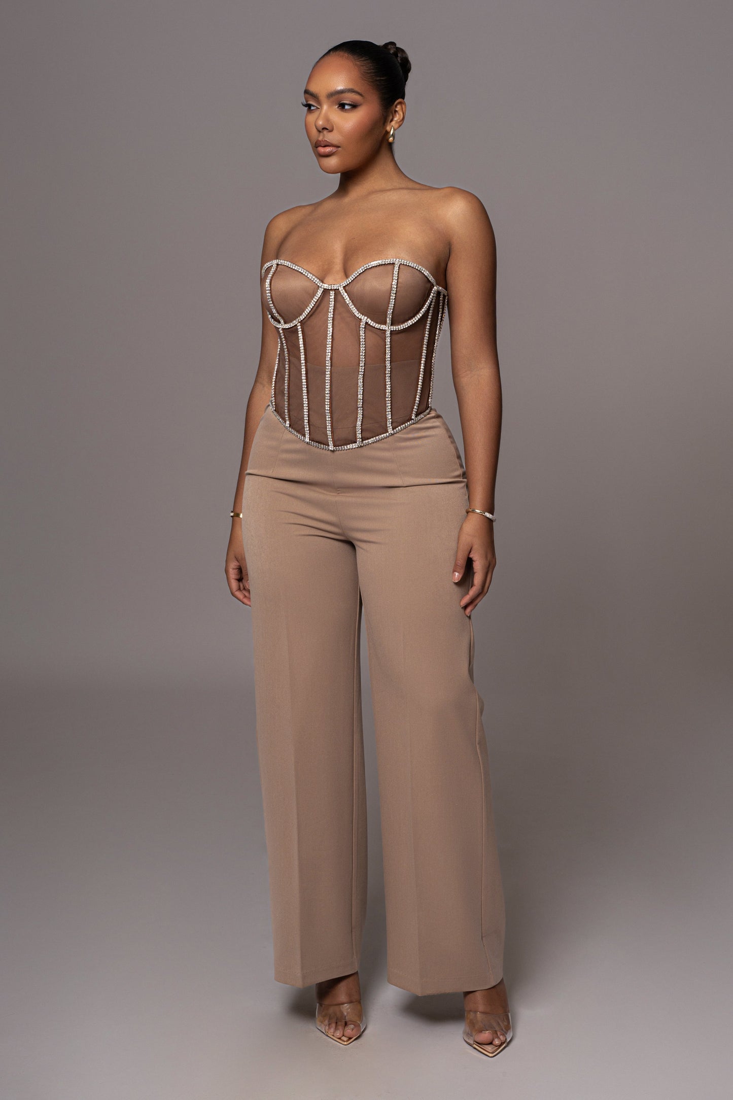 Dark Limited Edition Rhinestone Crystal Corset