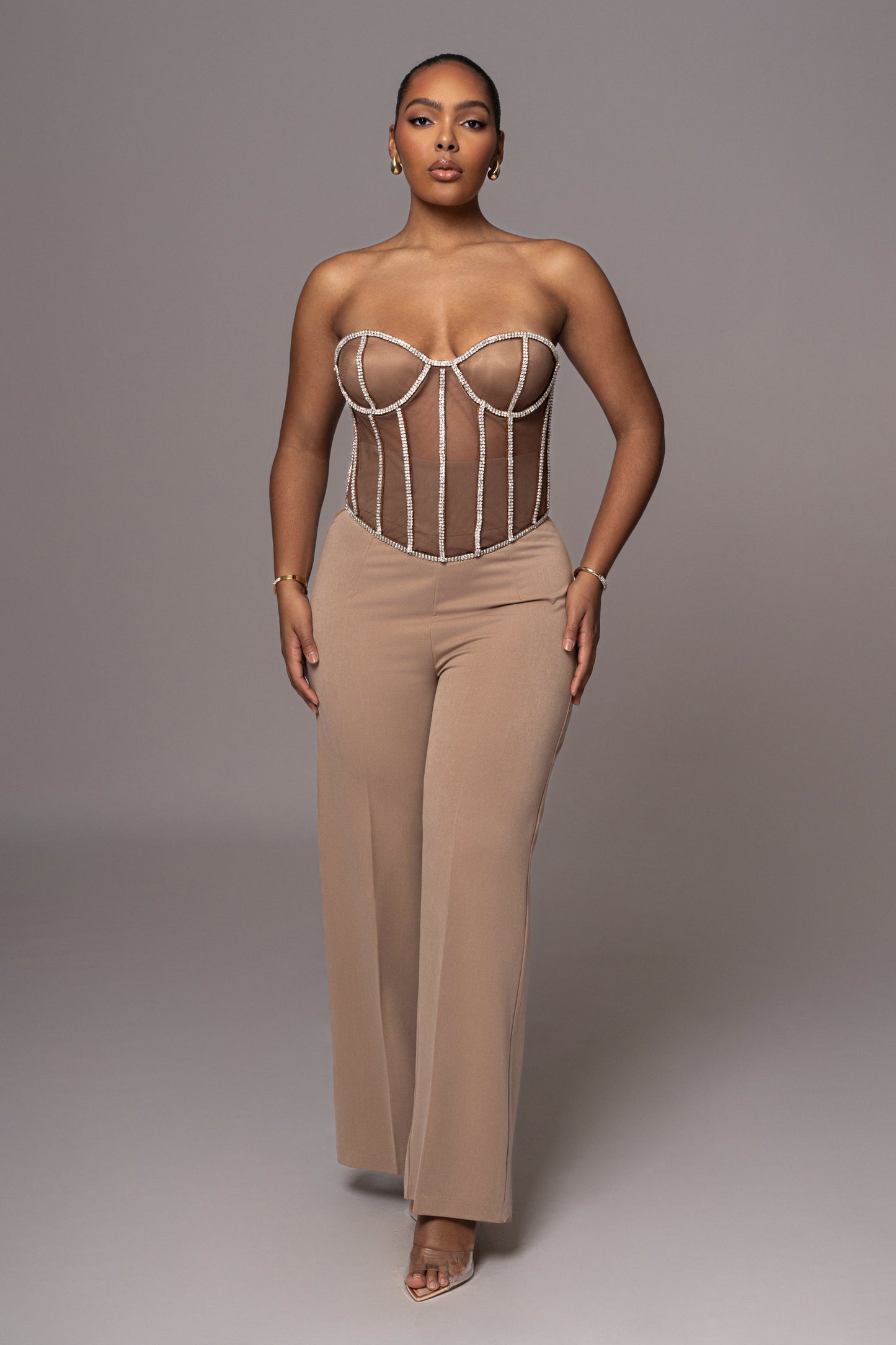 Dark Limited Edition Rhinestone Crystal Corset