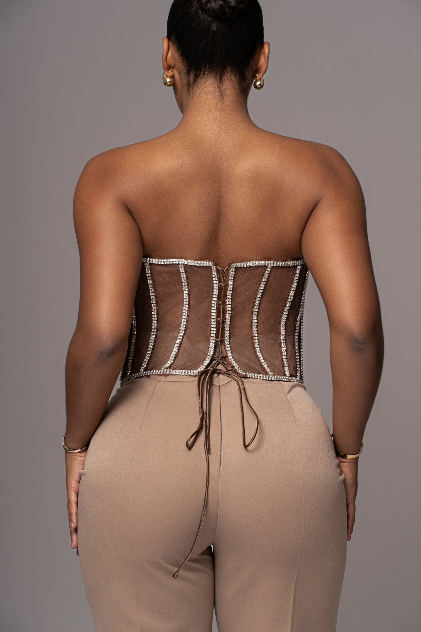 Dark Limited Edition Rhinestone Crystal Corset