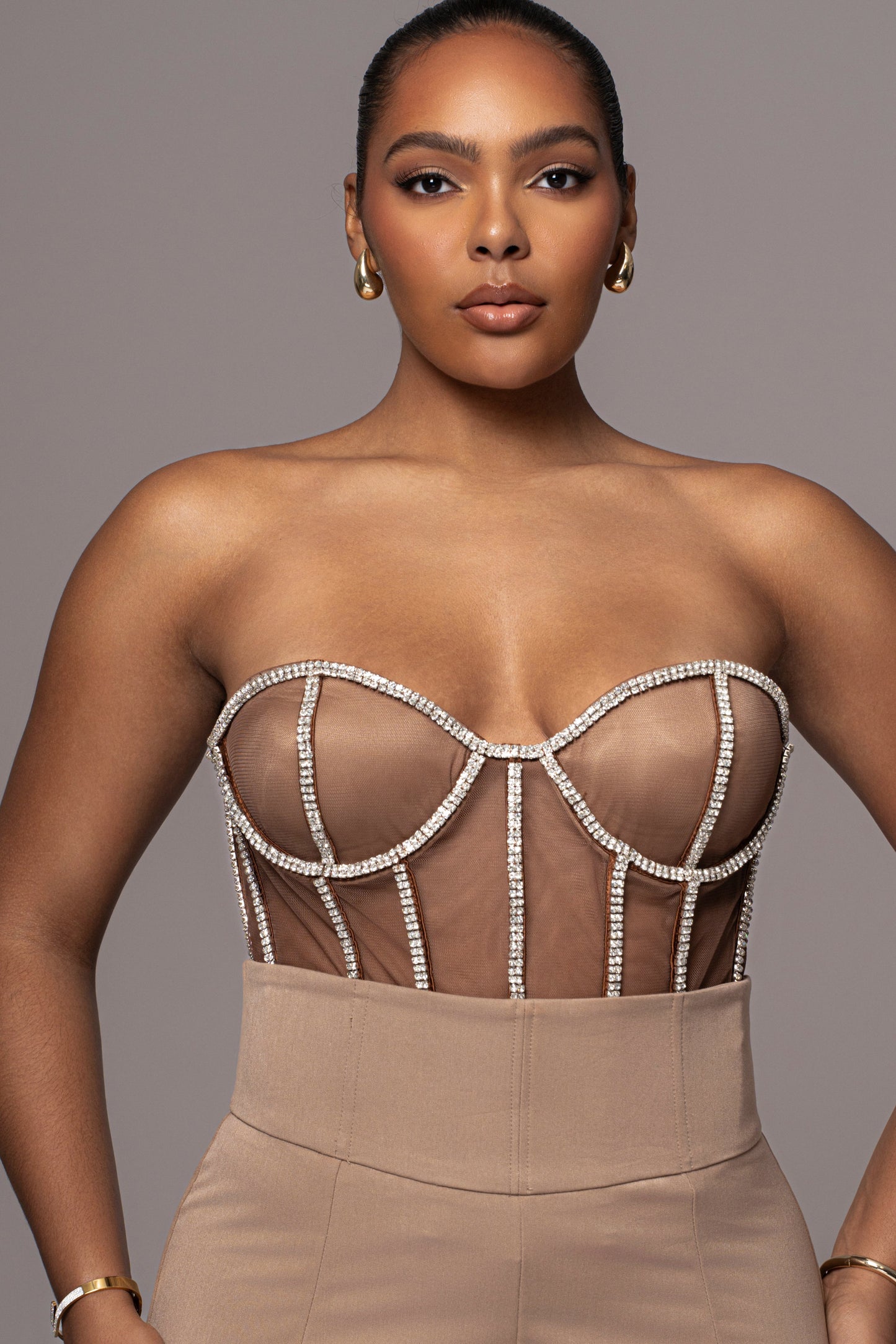 Dark Limited Edition Rhinestone Crystal Corset
