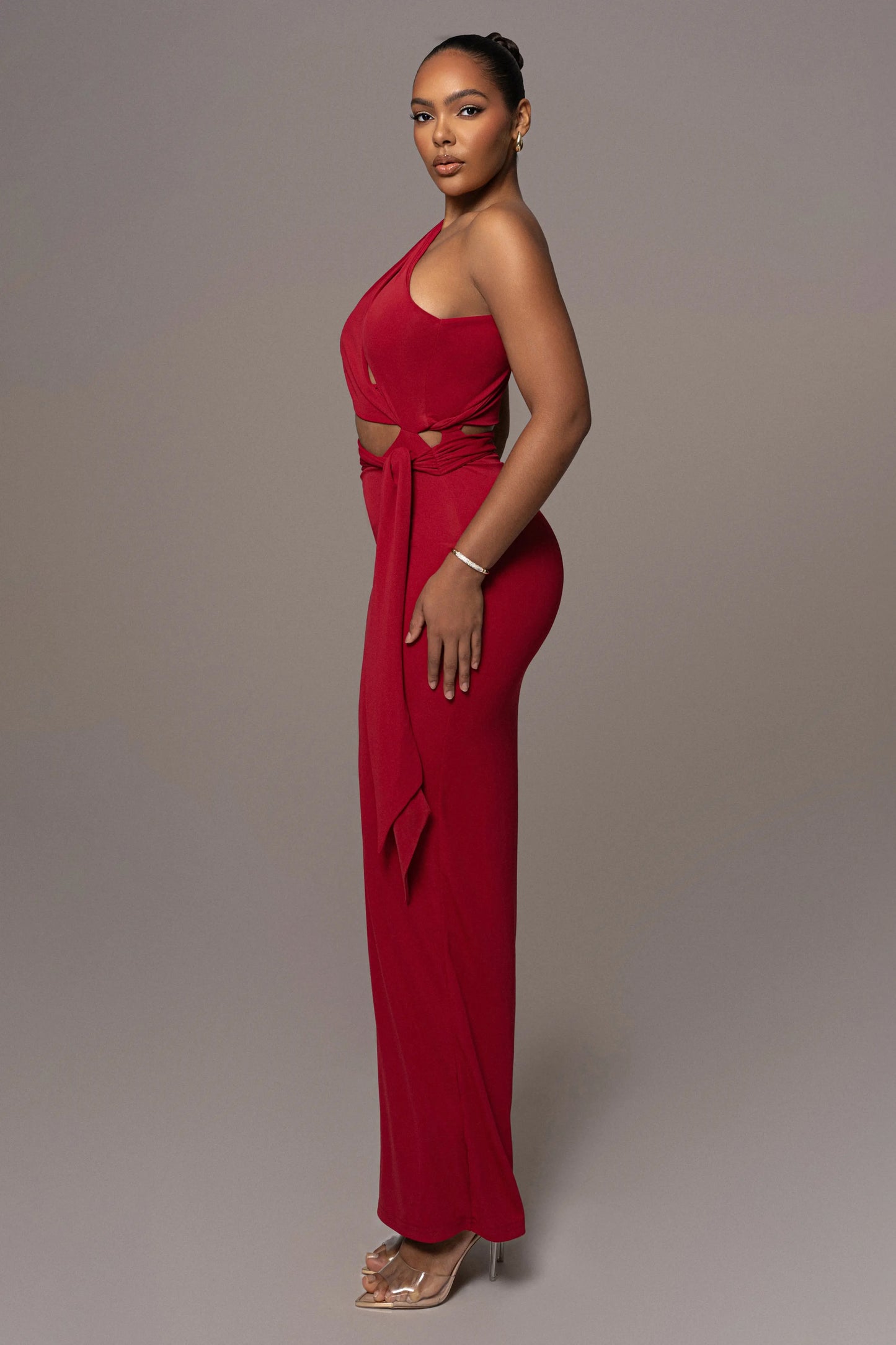 Red Athenia Keyhole Maxi Dress JLUXLABEL