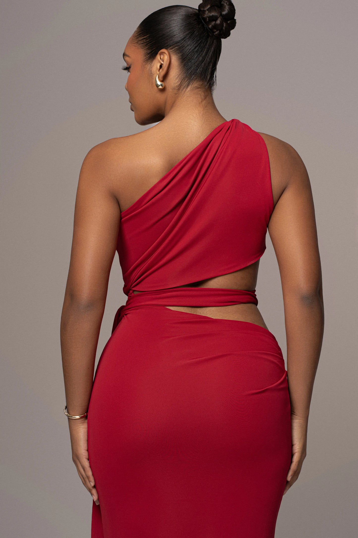 Red Athenia Keyhole Maxi Dress JLUXLABEL