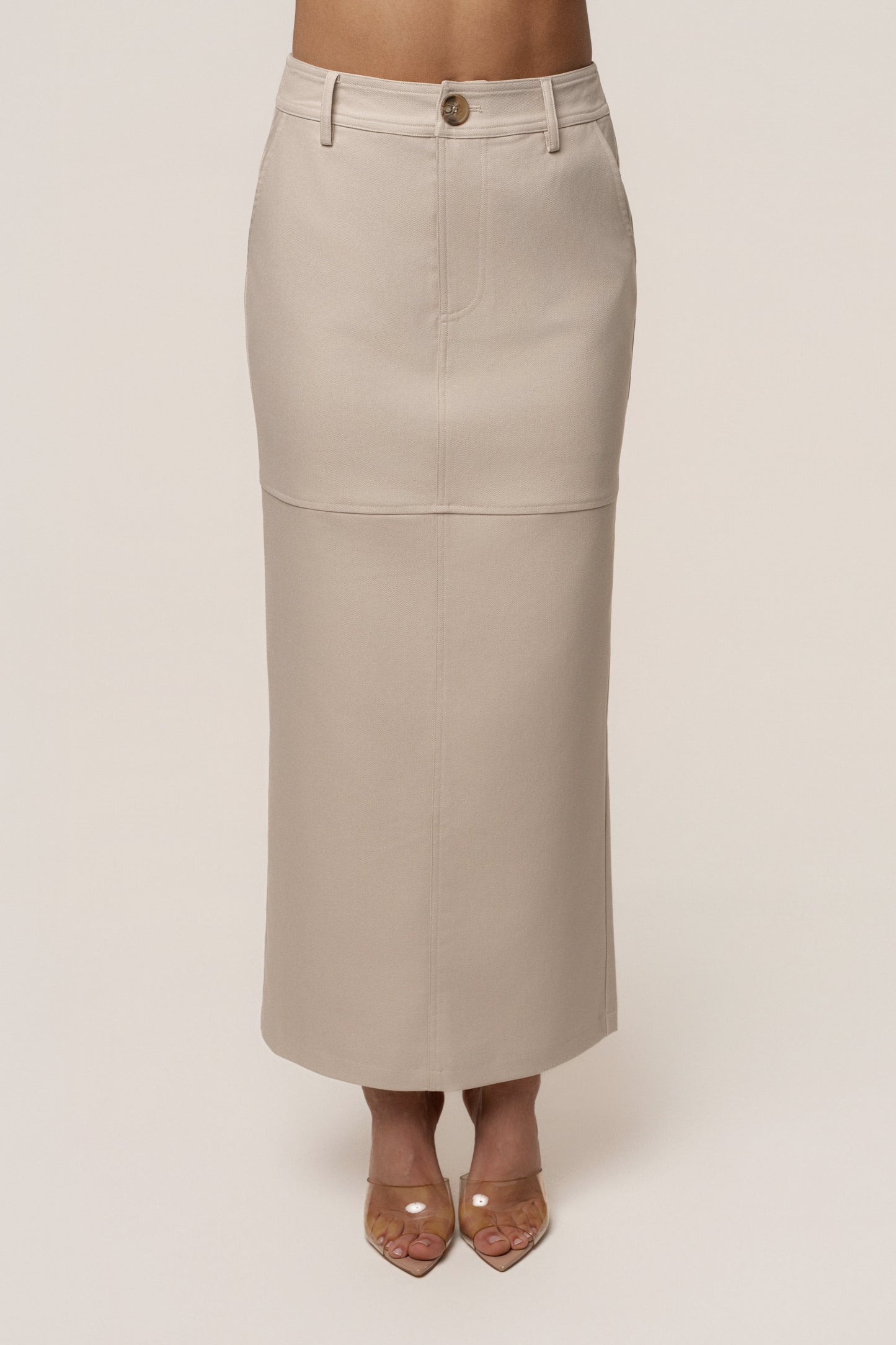 Beige In Focus Skirt JLUXLABEL