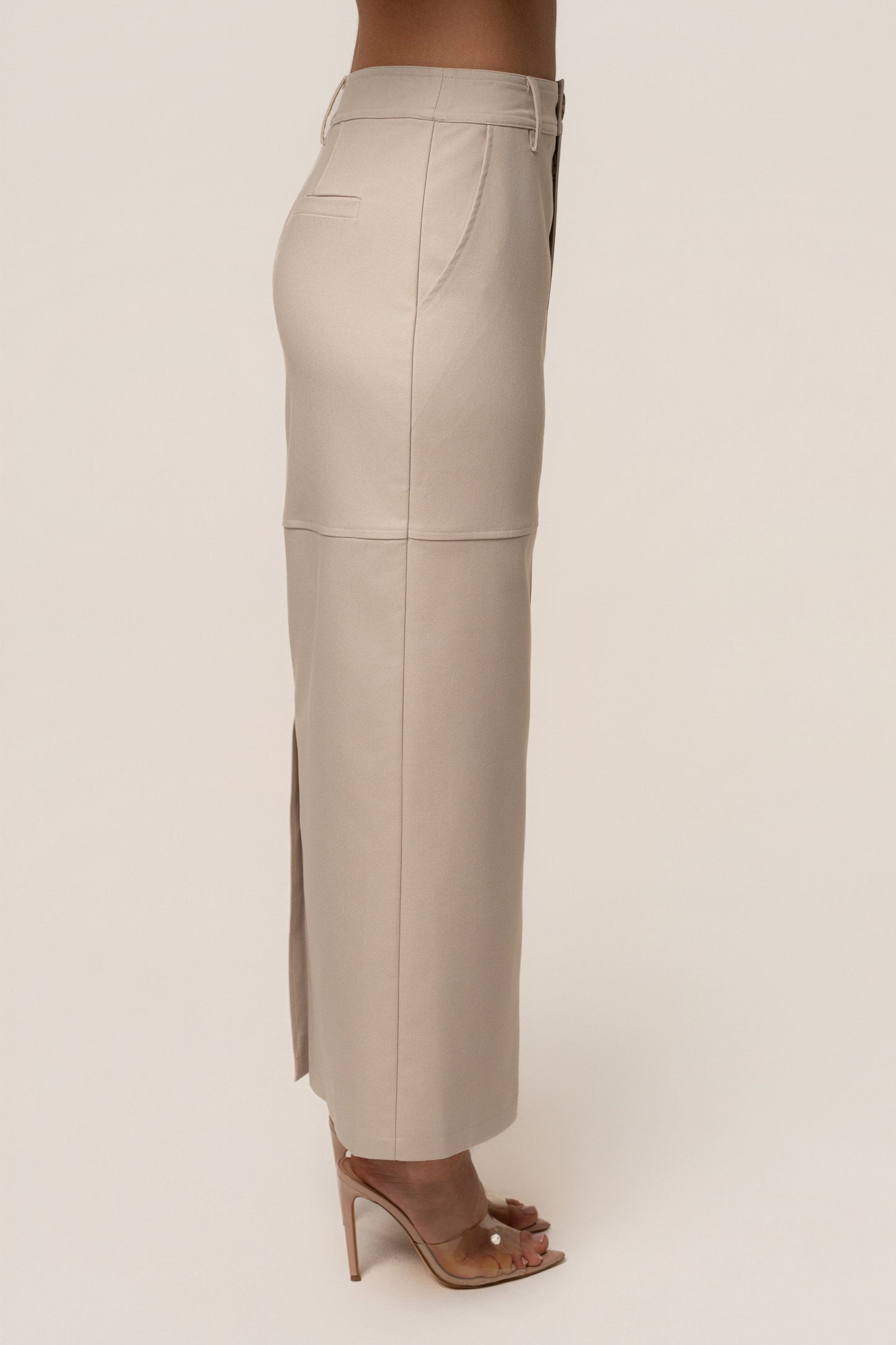 Beige In Focus Skirt JLUXLABEL