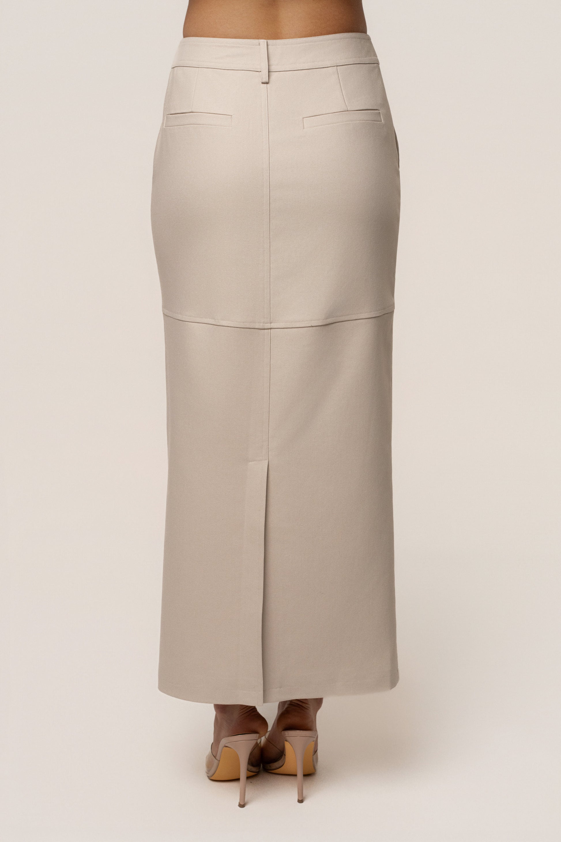 Beige In Focus Skirt JLUXLABEL
