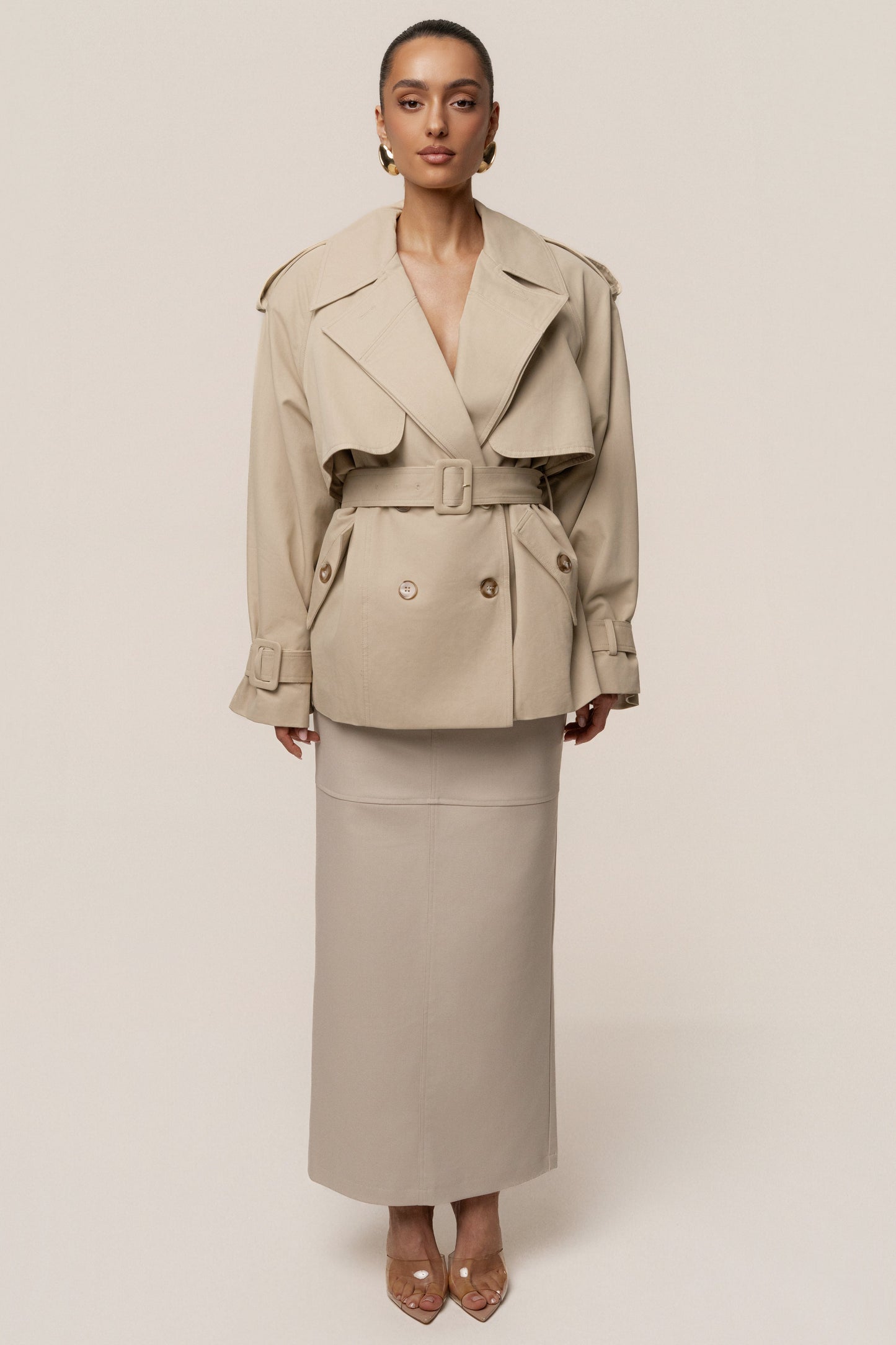 Khaki Classic Oversized Trench JLUXLABEL