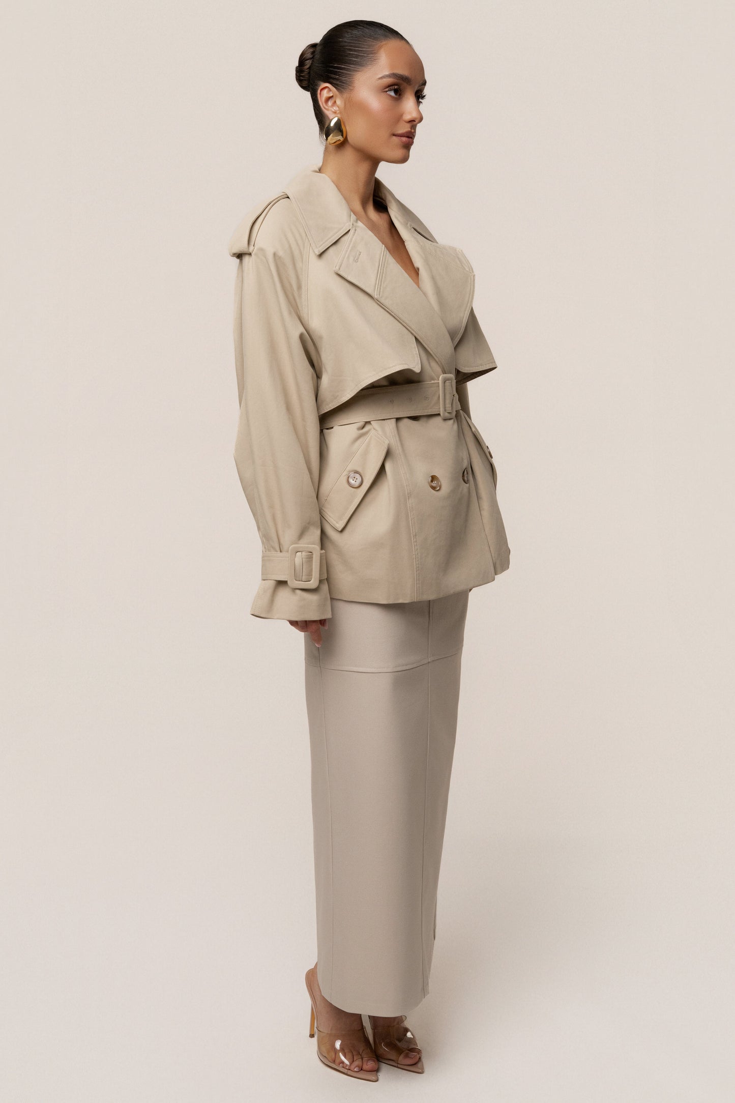 Khaki Classic Oversized Trench JLUXLABEL