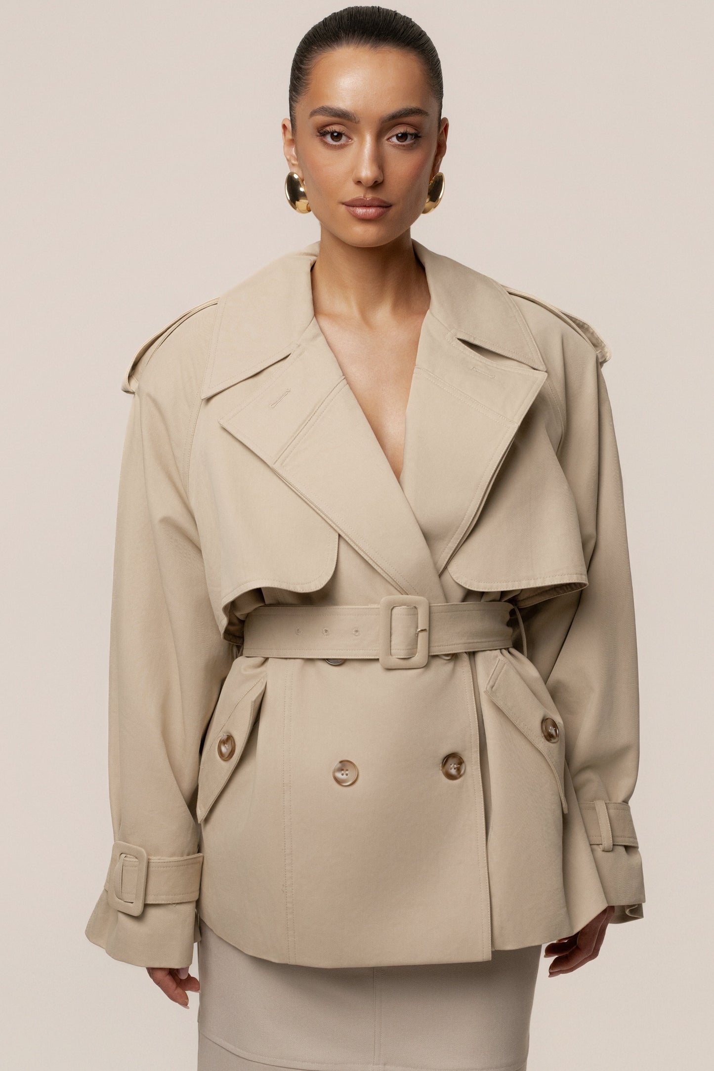 Khaki Classic Oversized Trench JLUXLABEL