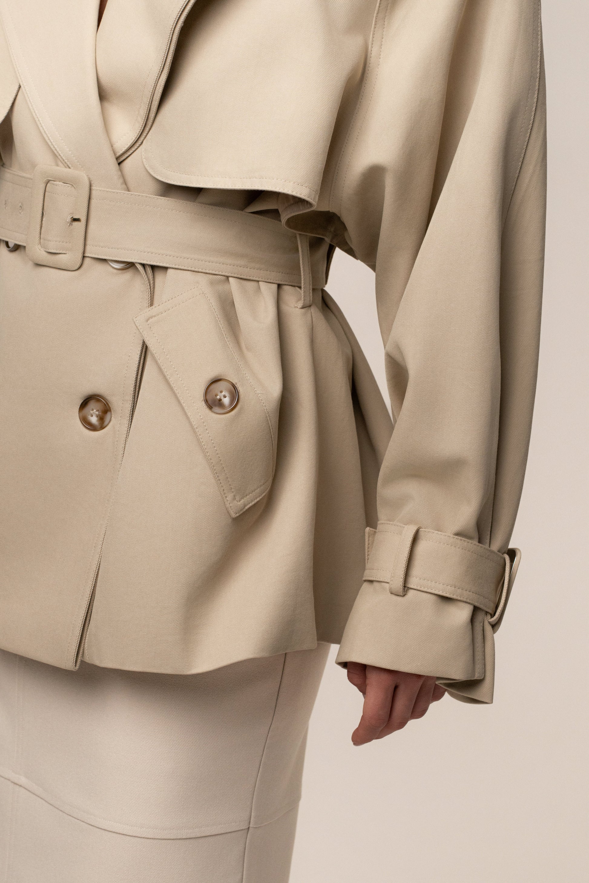 Khaki Classic Oversized Trench JLUXLABEL