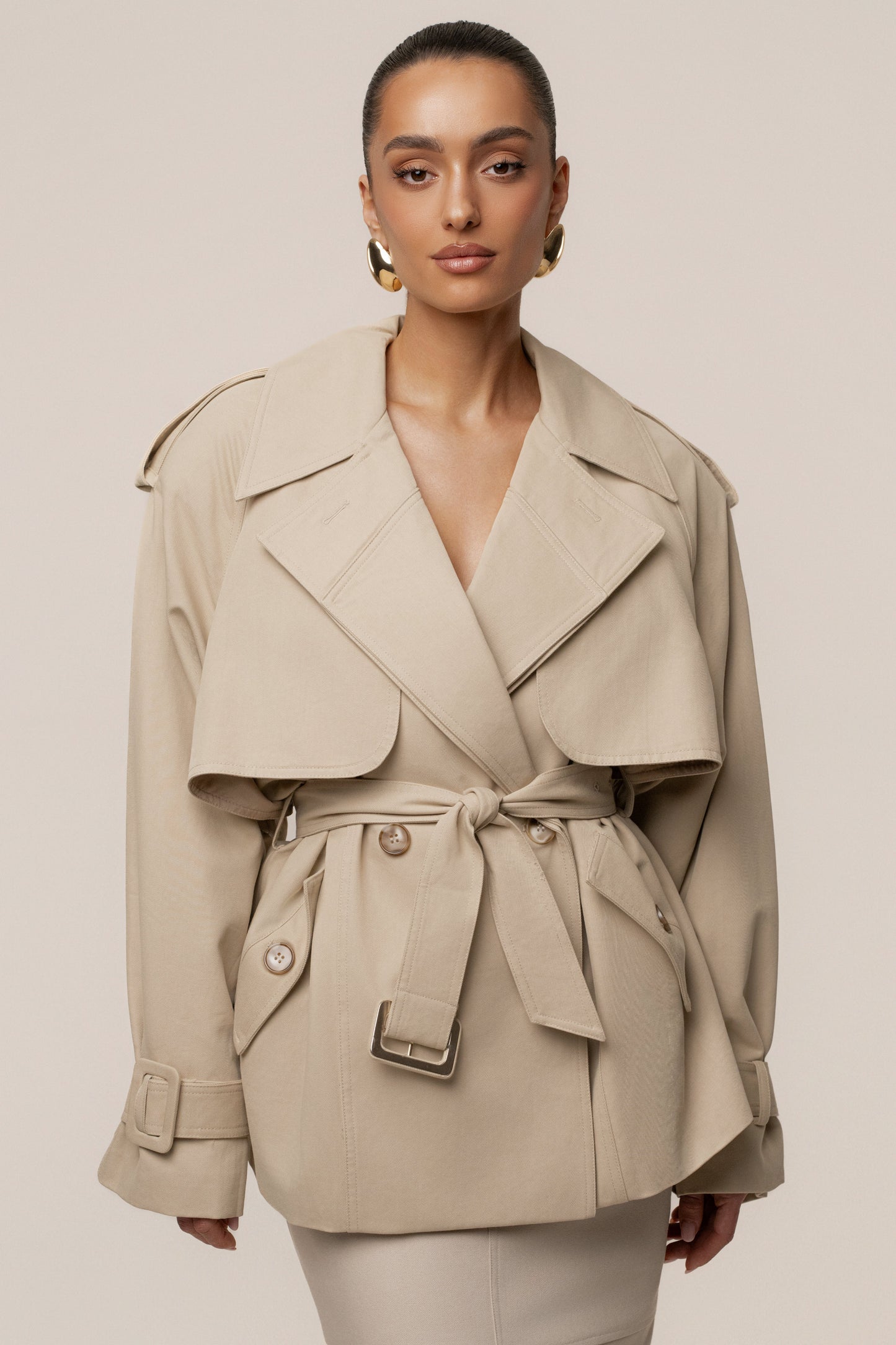Khaki Classic Oversized Trench JLUXLABEL