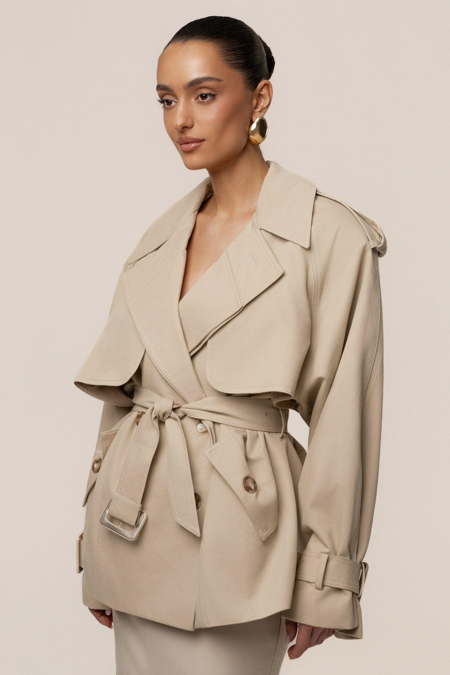 Khaki Classic Oversized Trench JLUXLABEL
