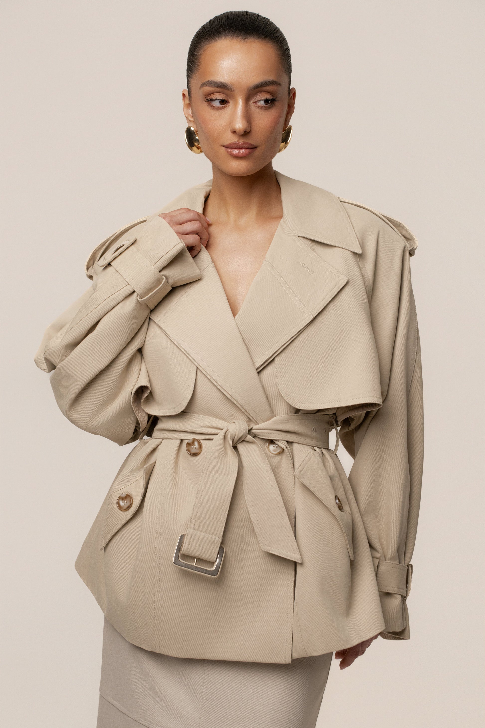 Khaki Classic Oversized Trench JLUXLABEL