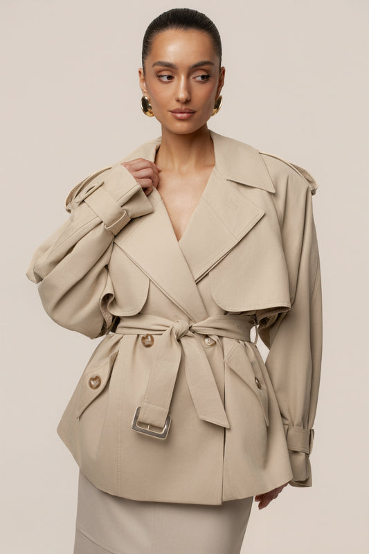 Khaki Classic Oversized Trench JLUXLABEL